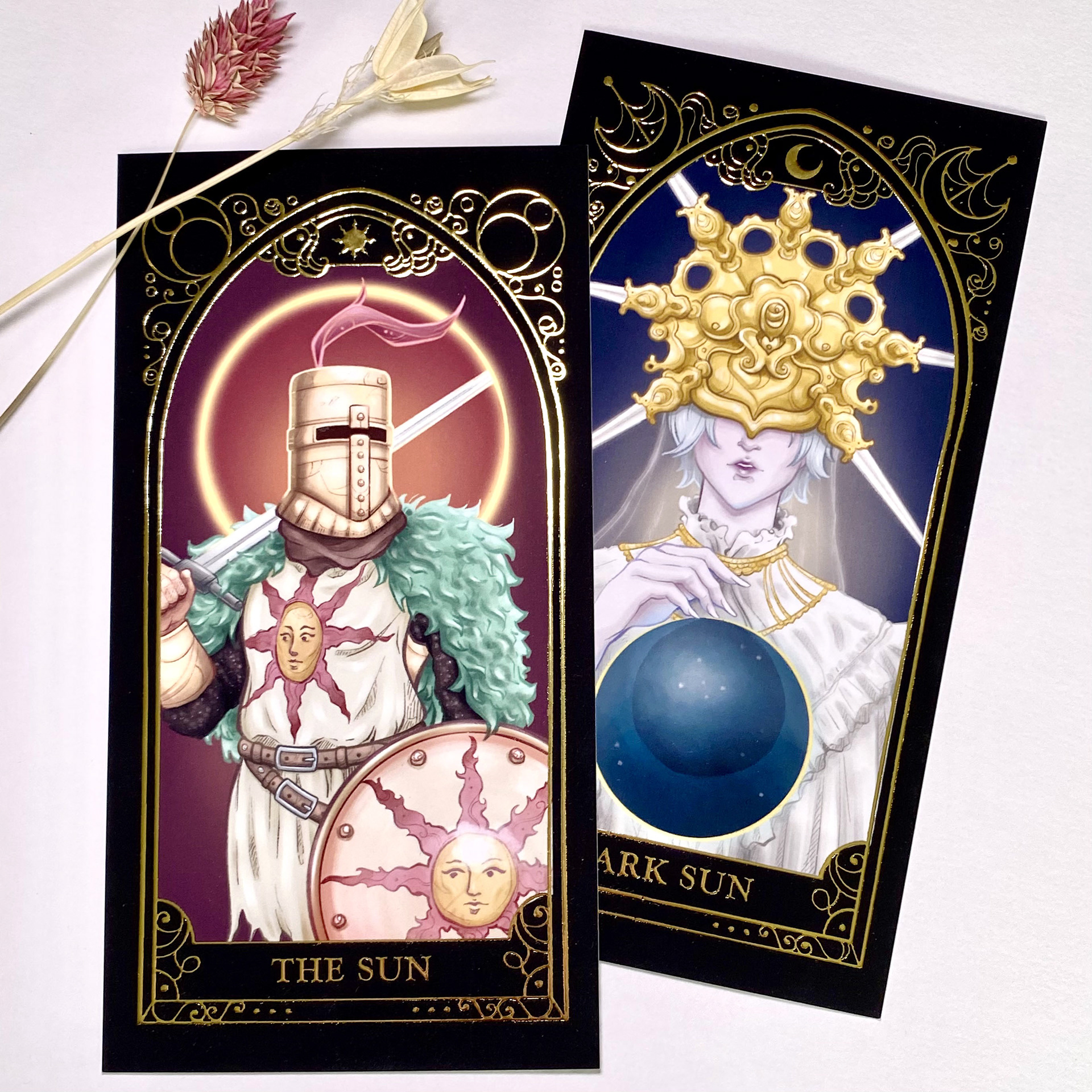 Solaire d'Astora et Gwyndolin du jeu vidéo Dark Souls