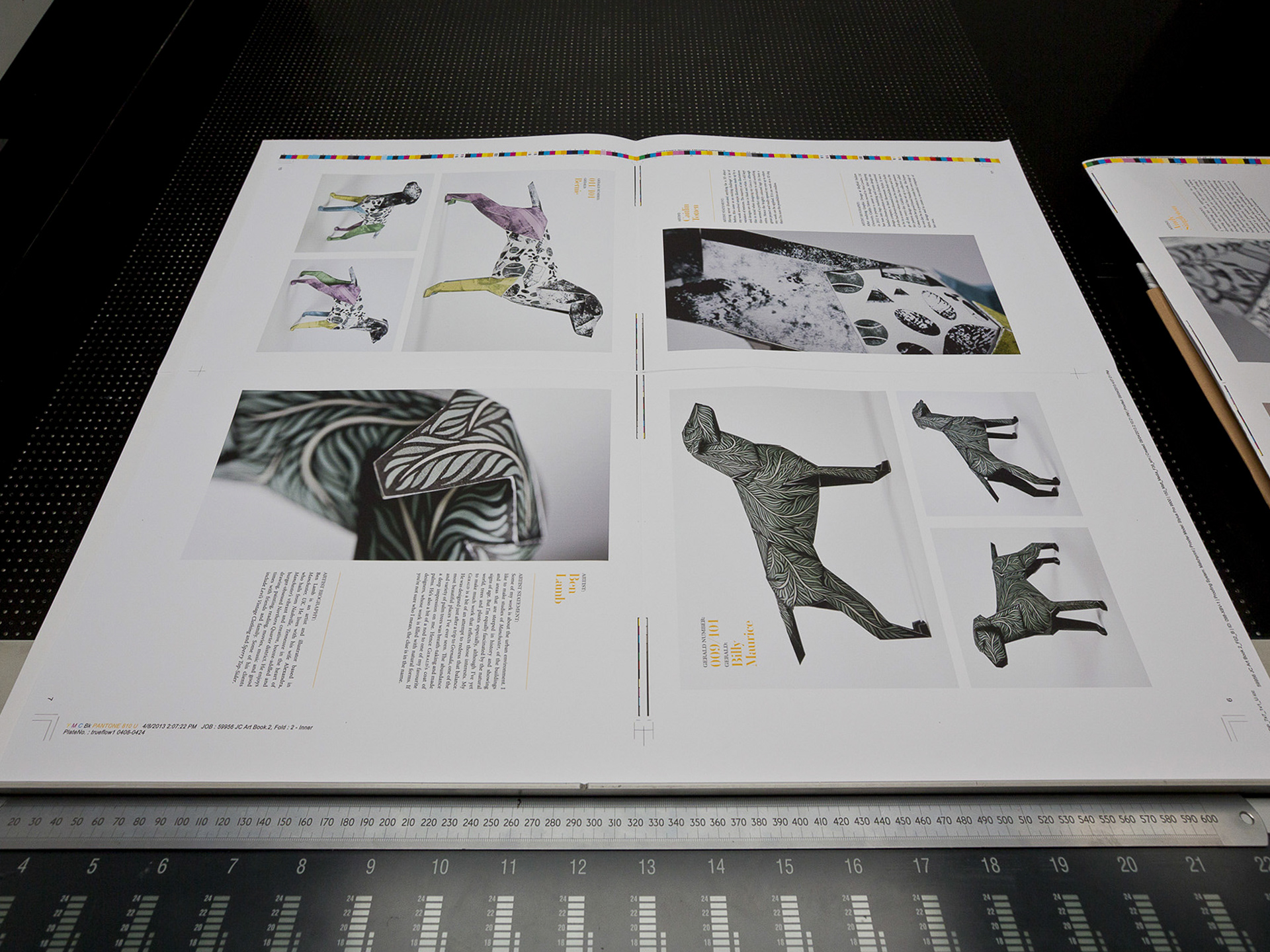 Print layouts for the limited edition book