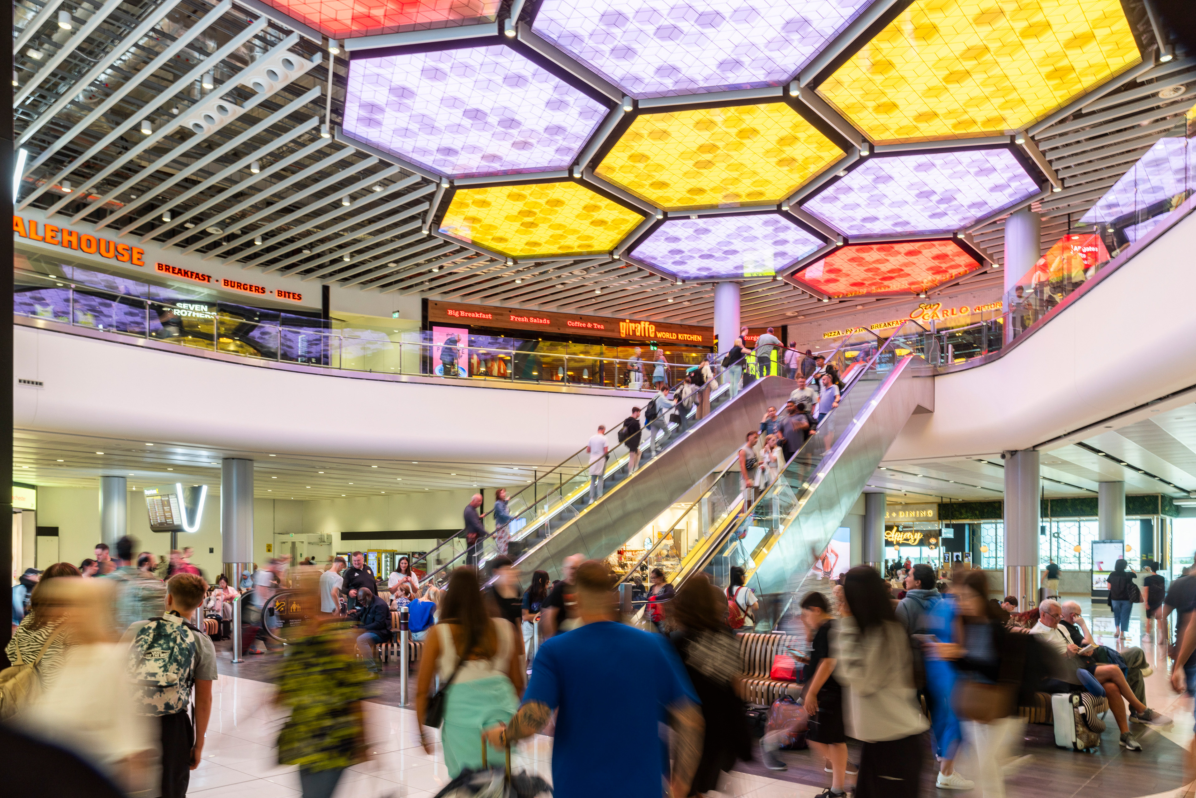 Giraffe, Manchester Airport T2. TRGPLC