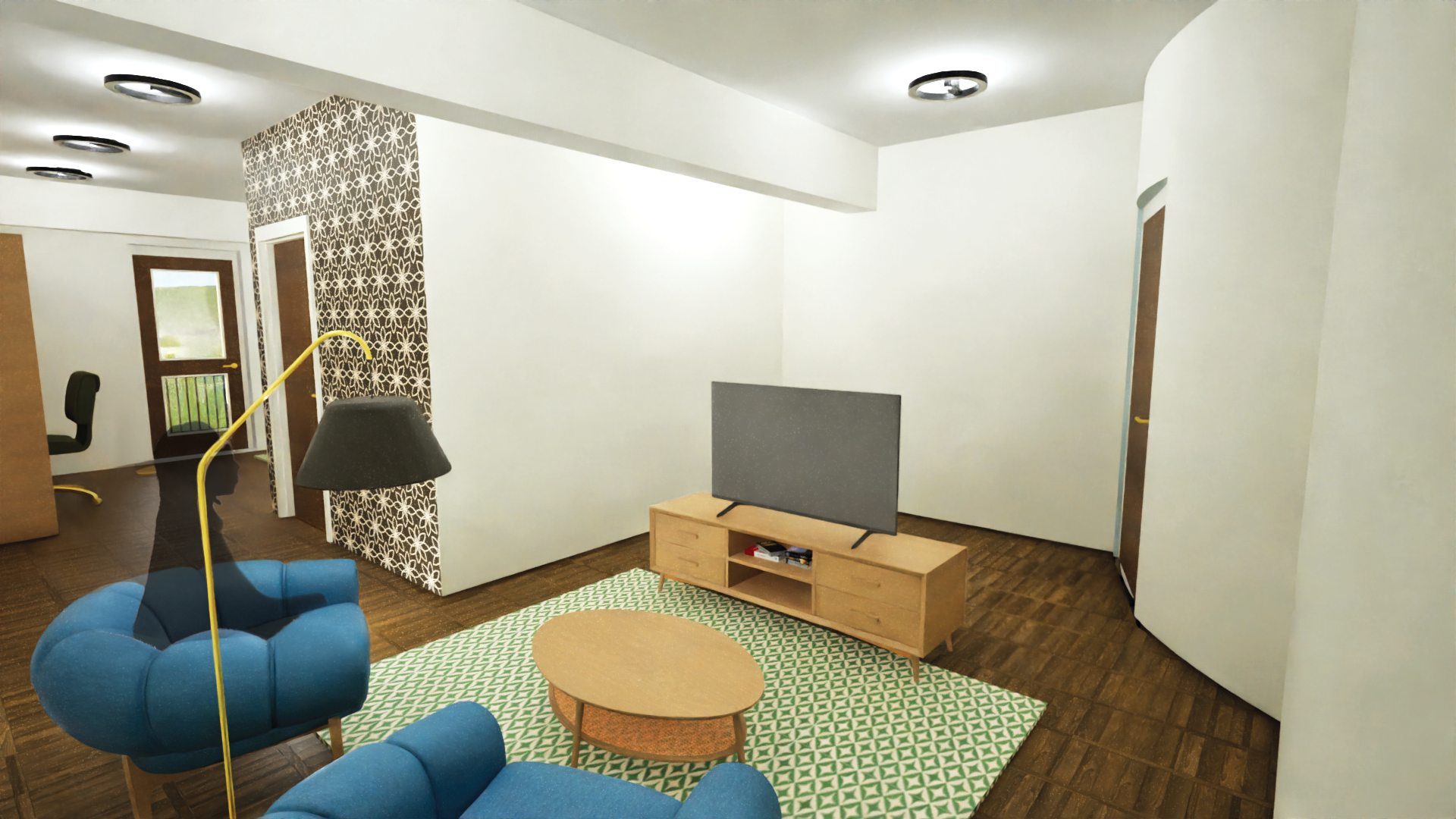 Hotel Room Common Area