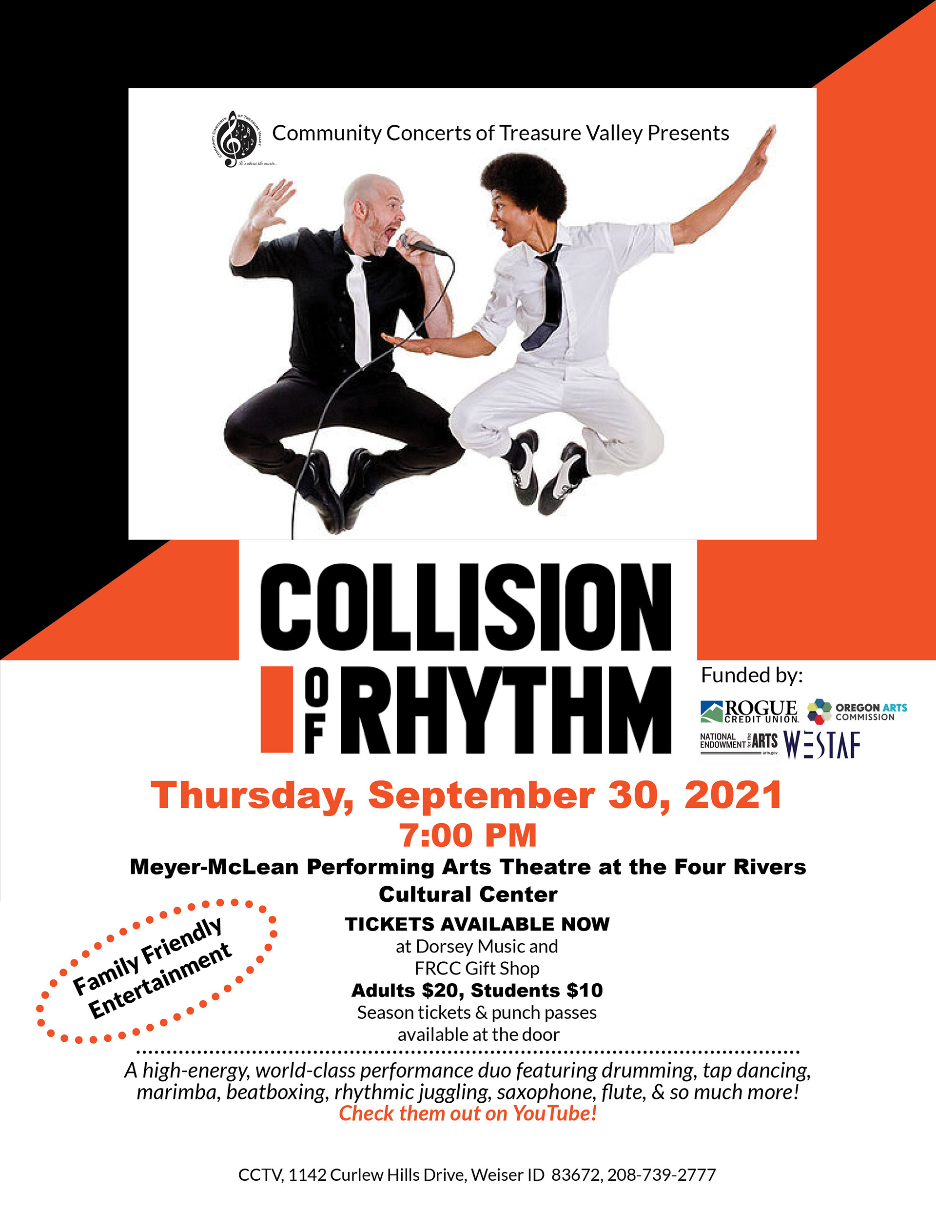 Main flyer for The Collision of Rhythm