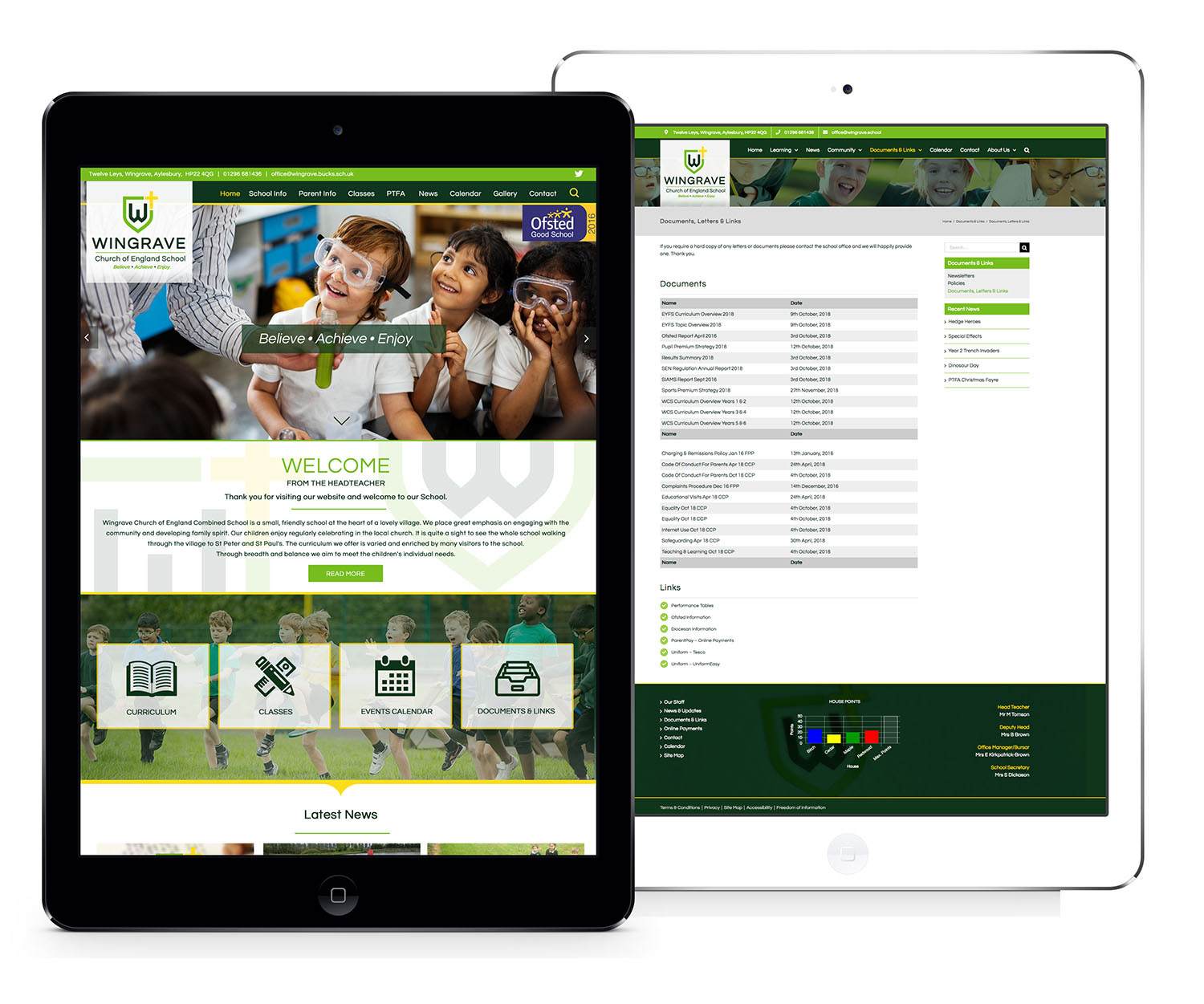 Wingrave CE School – Website Design