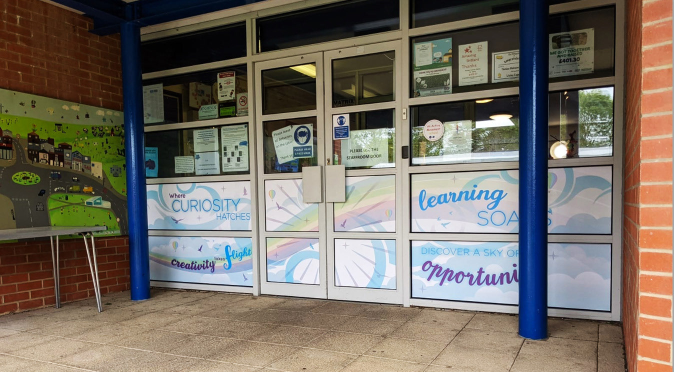 School Window graphics, design & installation.
