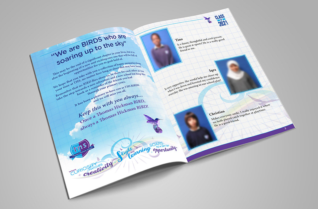 24 page, end of year book, design & print.