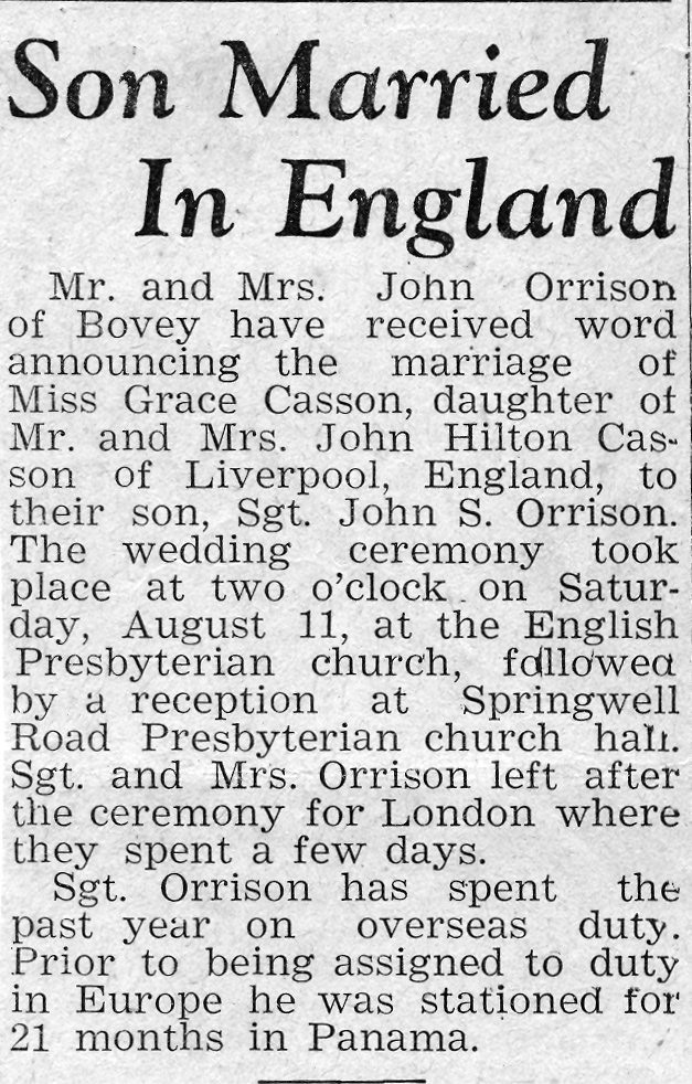 "Son Married In England"