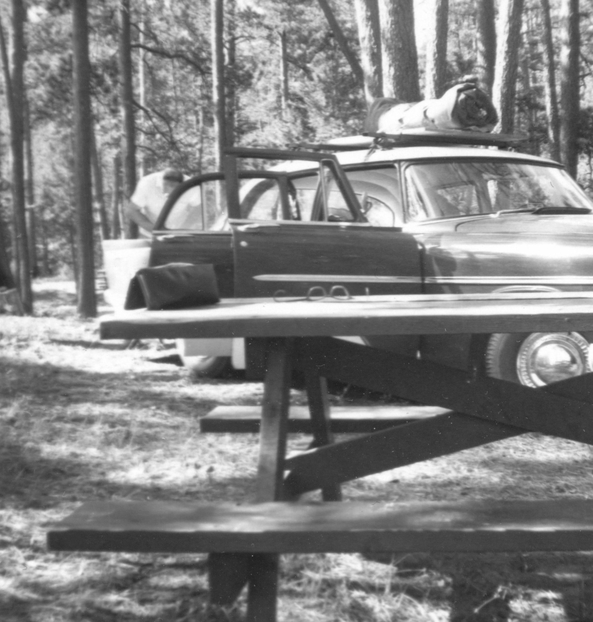 Red and white plymouth