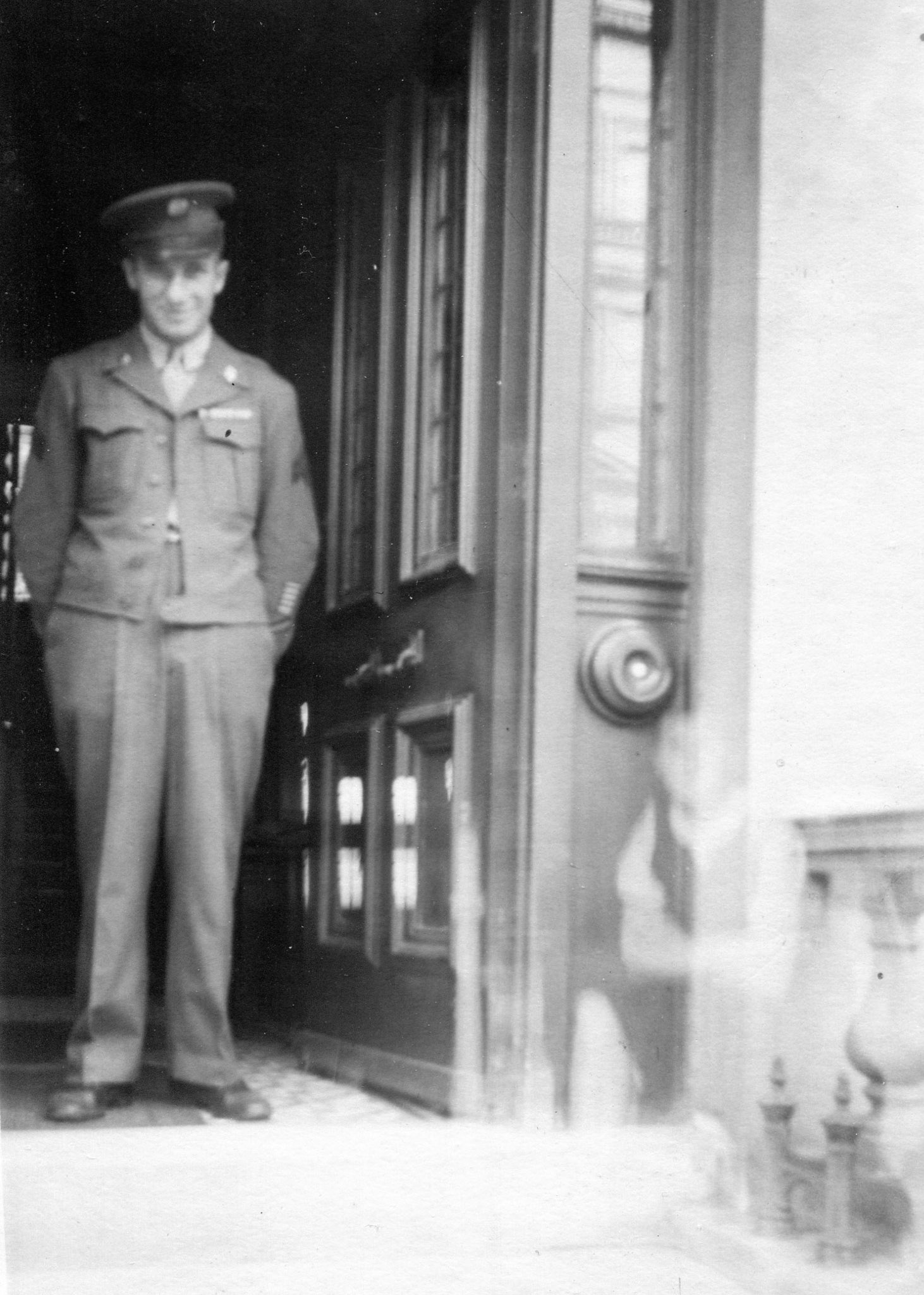 "John S. Orrison on his honeymoon in London. August 12th 1945"