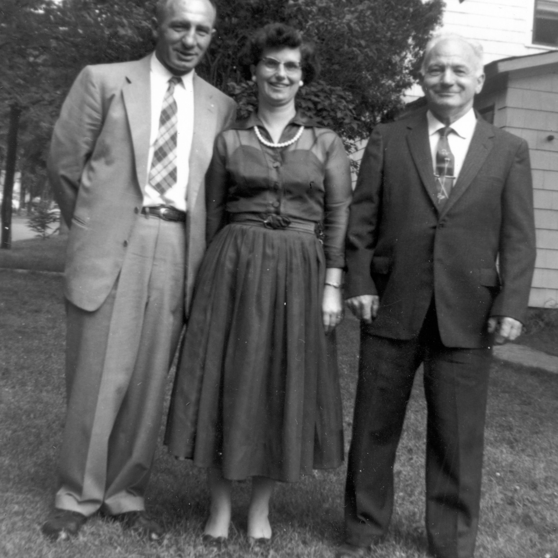 "Dad, Edna Miller, and Uncle Henry Dreeke from New Jersey"