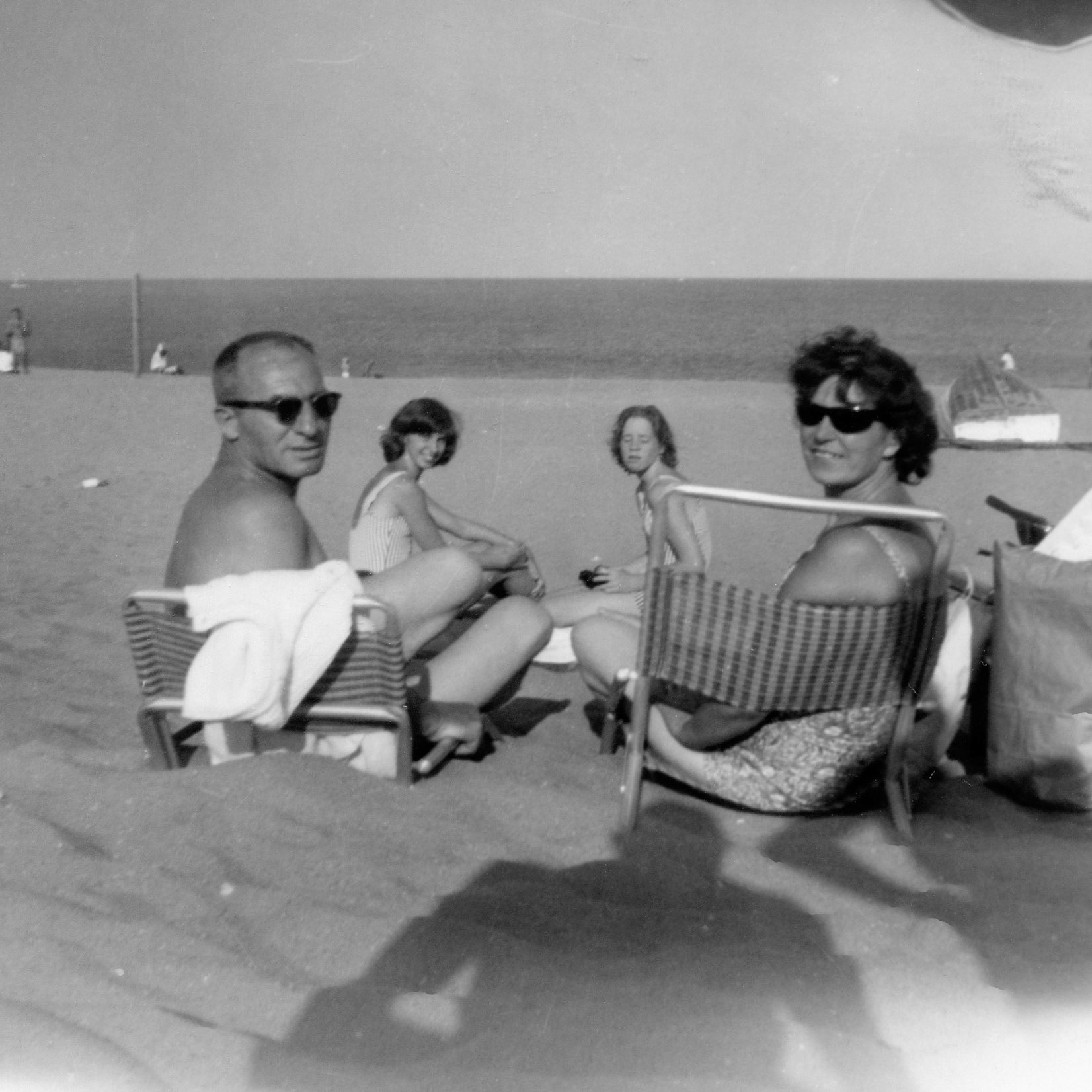 "The Orrison Family (except Johnny) [at] the Atlantic Ocean (the girl on the right is Donna Miller)"