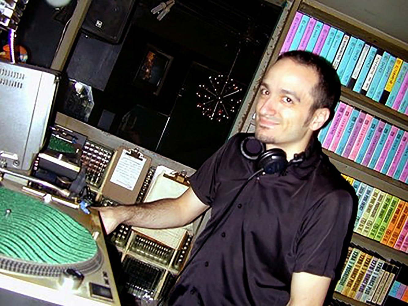 Behind the turntables (and VCRs) at Berlin Nightclub in Chicago