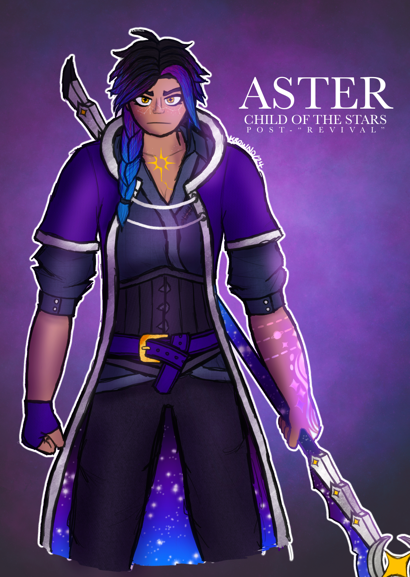 Aster: Child of the Stars Character Design Illustration Series: Baxter (Procreate, 2024)