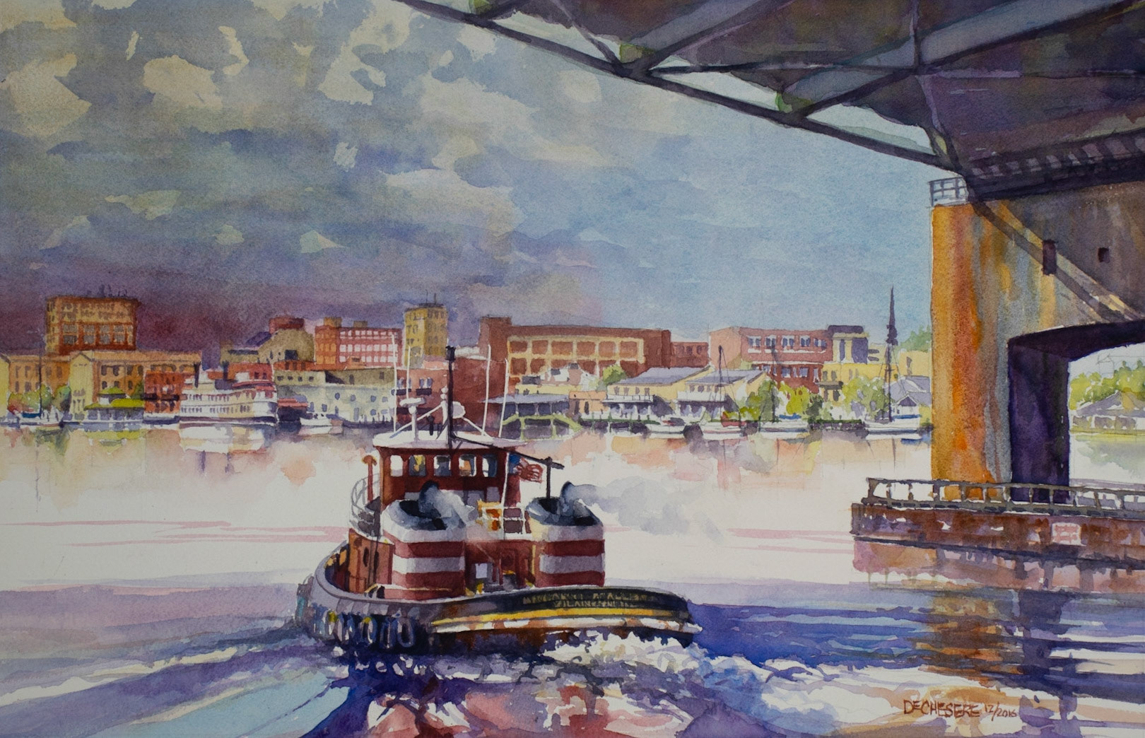 Glassy Approach - Watercolor