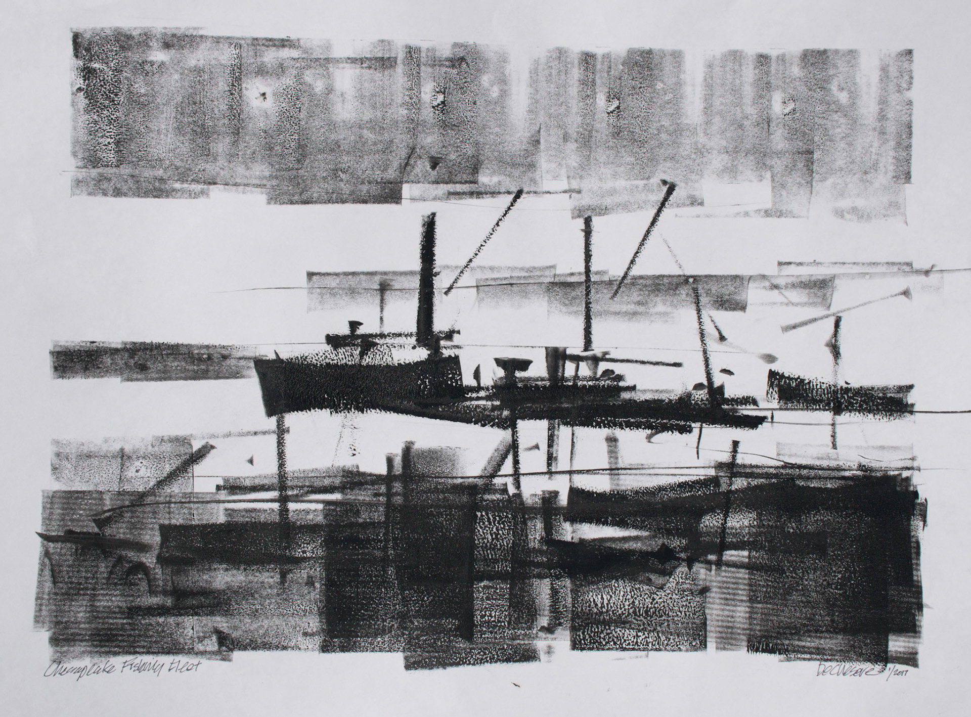 Chesapeake Fishing Fleet - Pastel