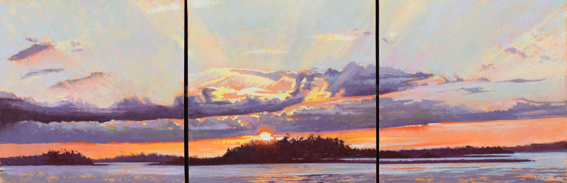 Mile Hammock Bay Sunset - Pastel
