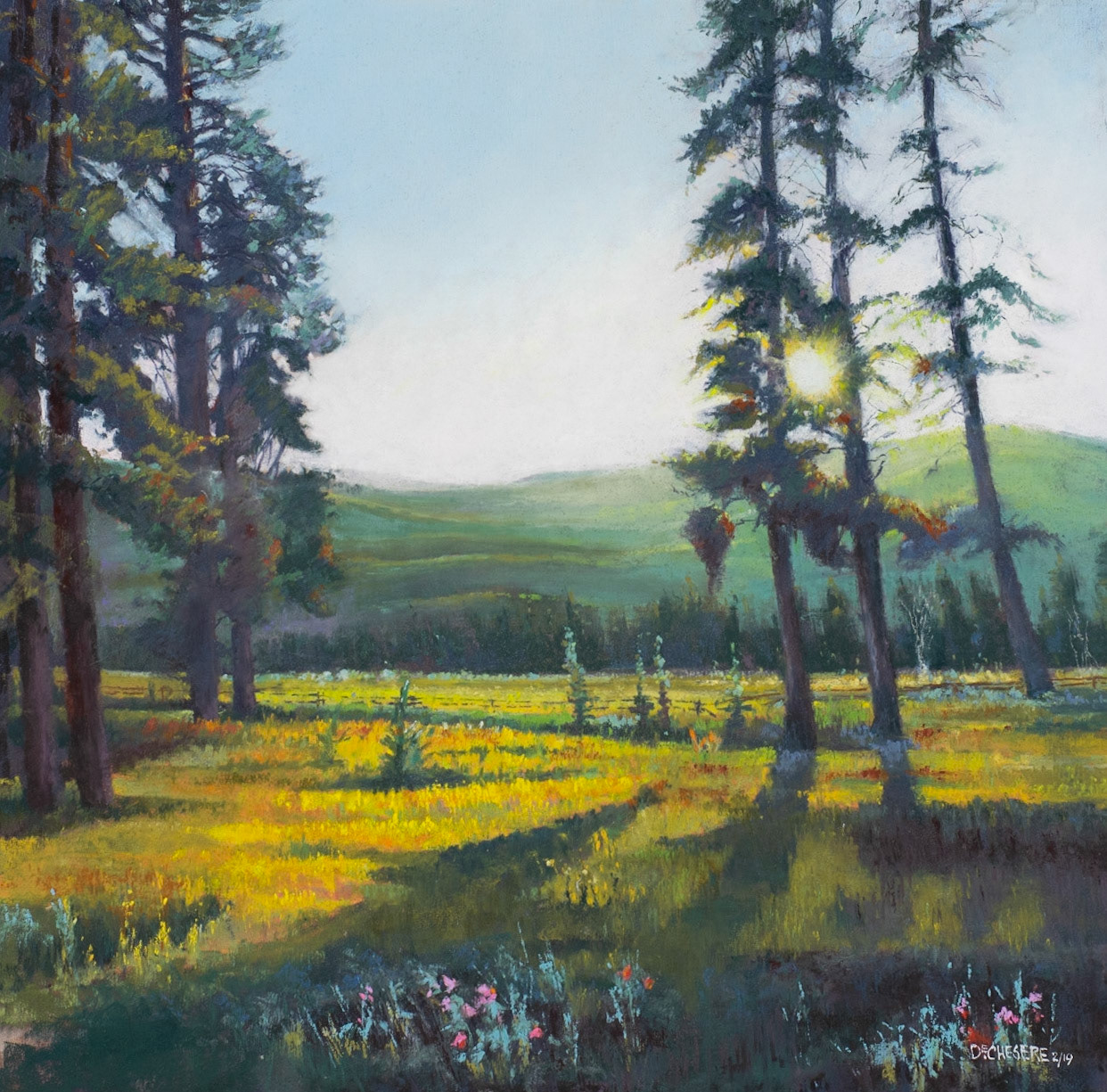 Wyoming Sunset - Pastel