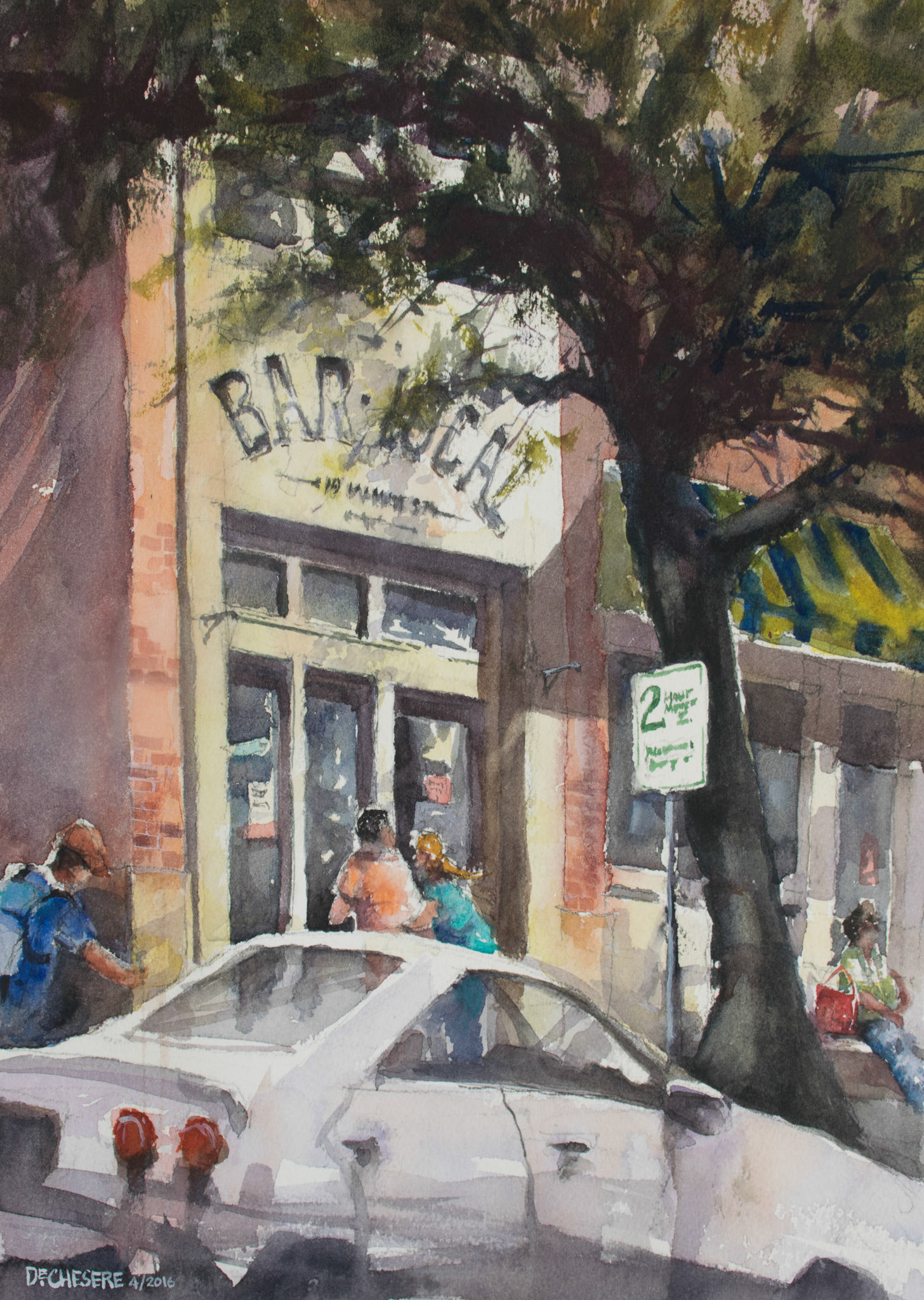 Stopping for a 2-hr Beer - Watercolor