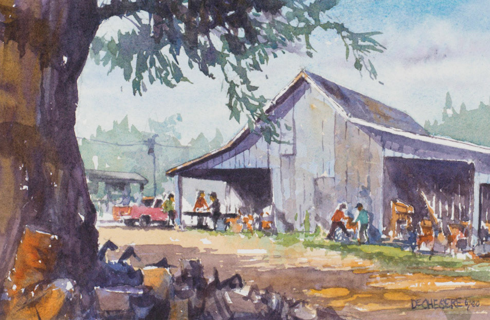 Highway 55 Flea Market - Watercolor