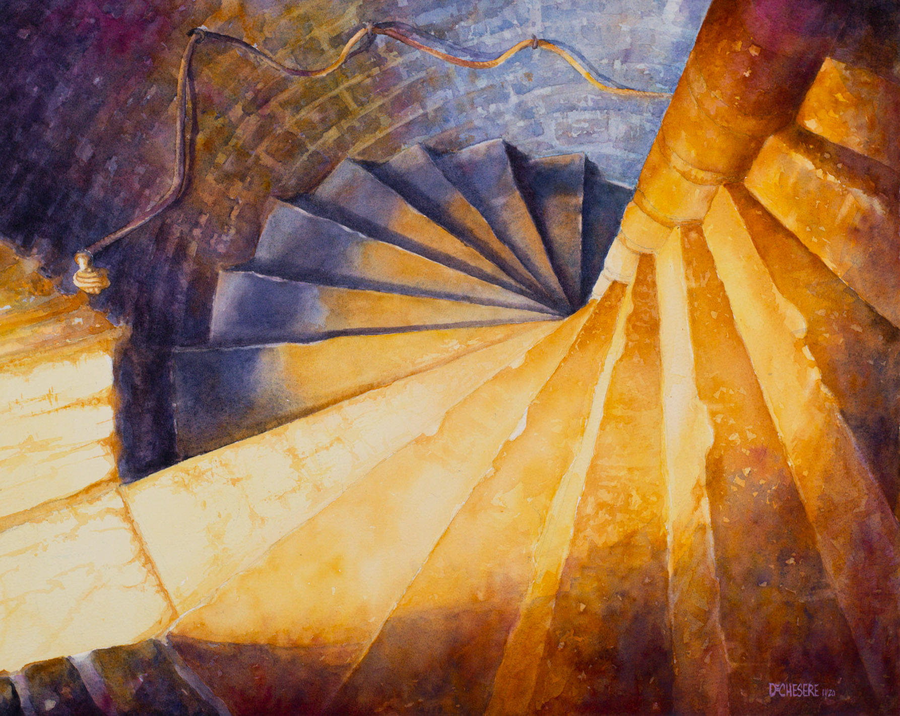 Winding Down In Paris - Watercolor