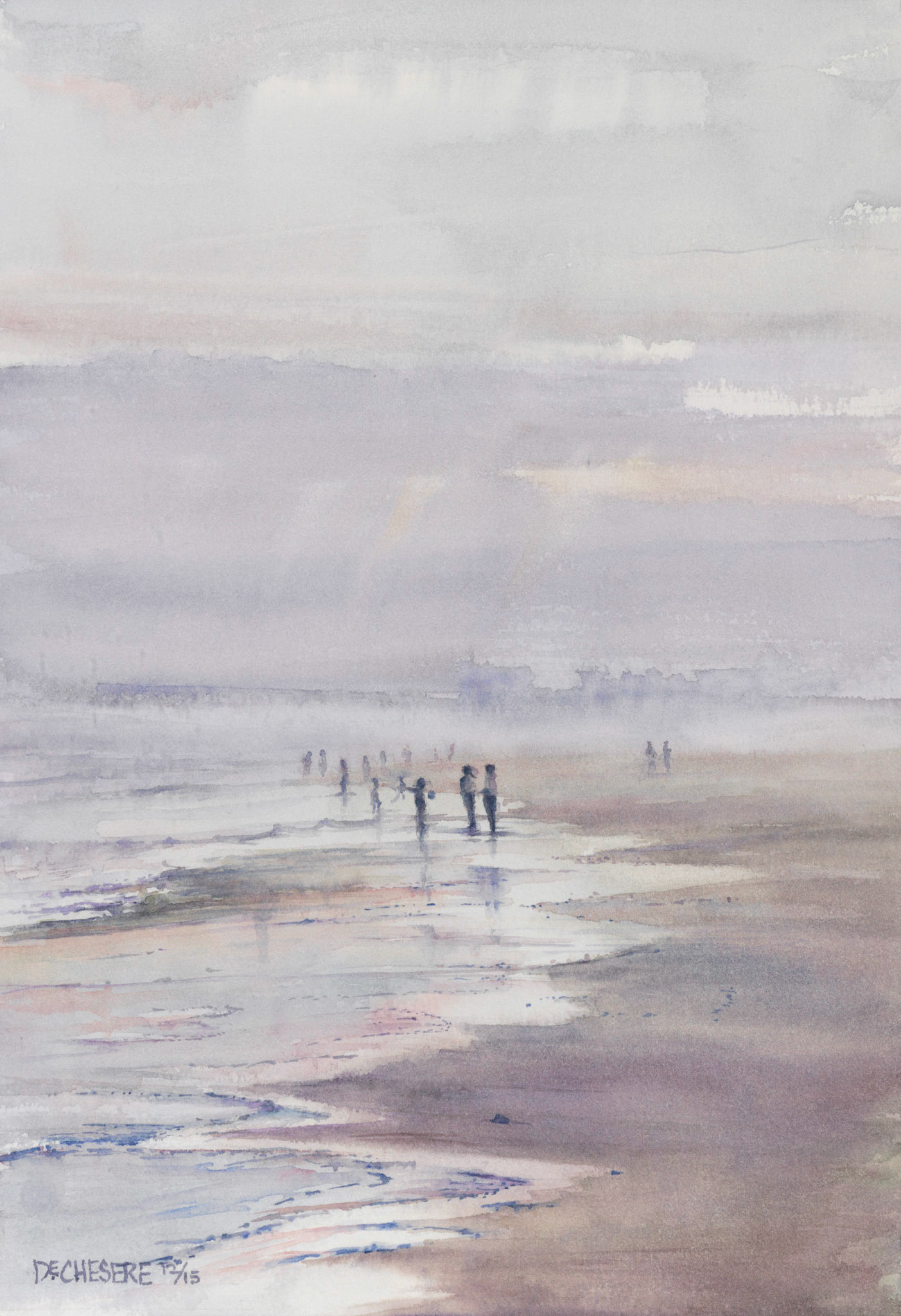 Hazy Winter Day - Watercolor