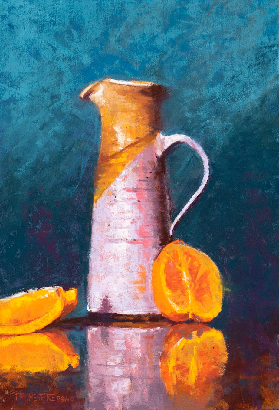 Reflections In Orange - Pastel