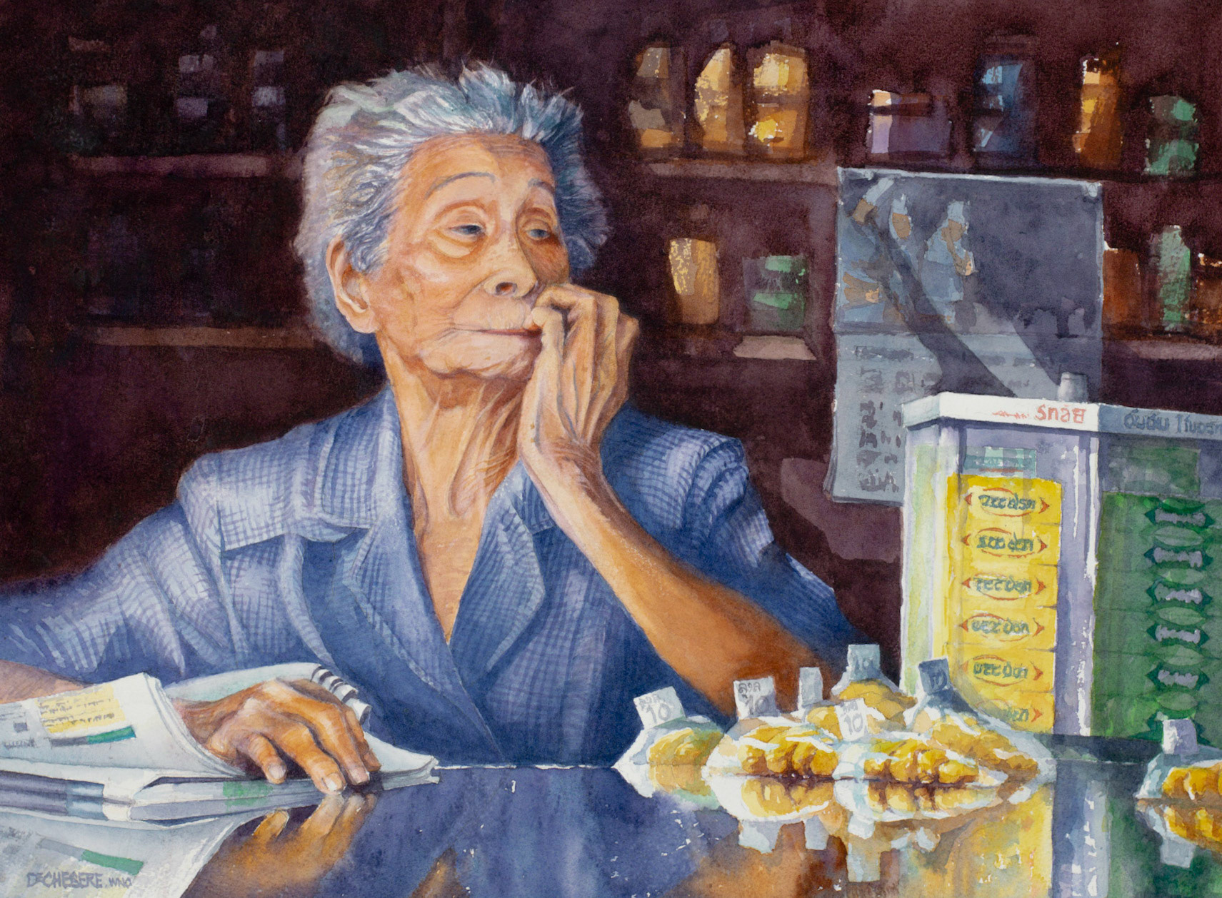 Contemplation - Watercolor