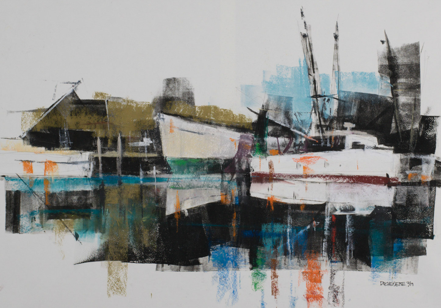 Wanchese Harbour - Brayer/Pastel