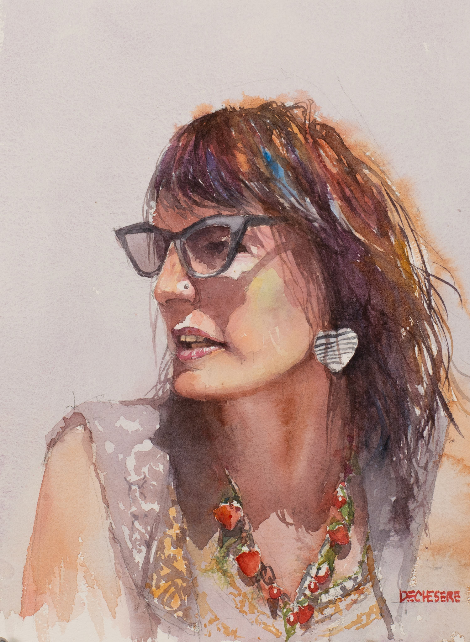Una Donna in SanFedele - Watercolor