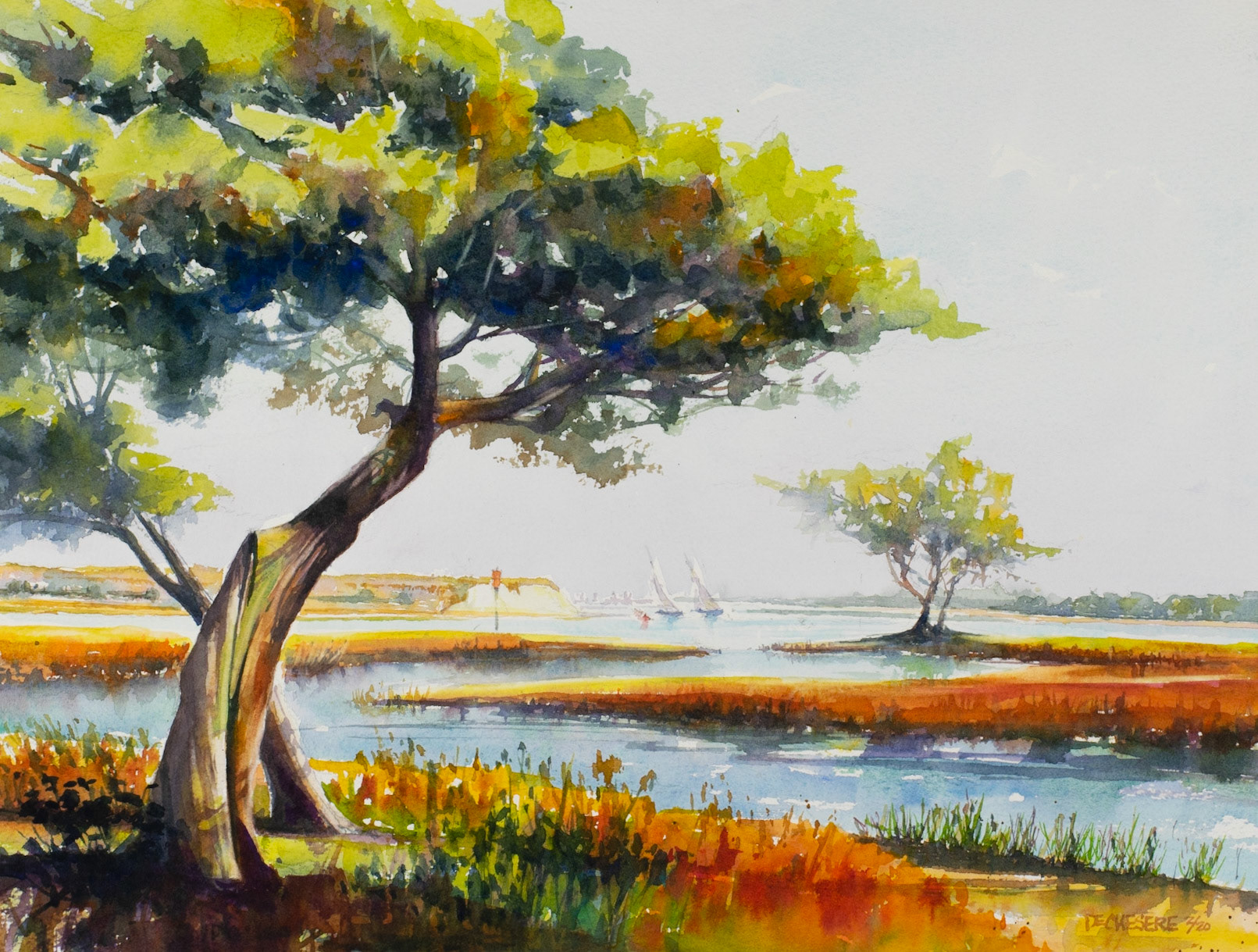 Masonboro Inlet - Watercolor