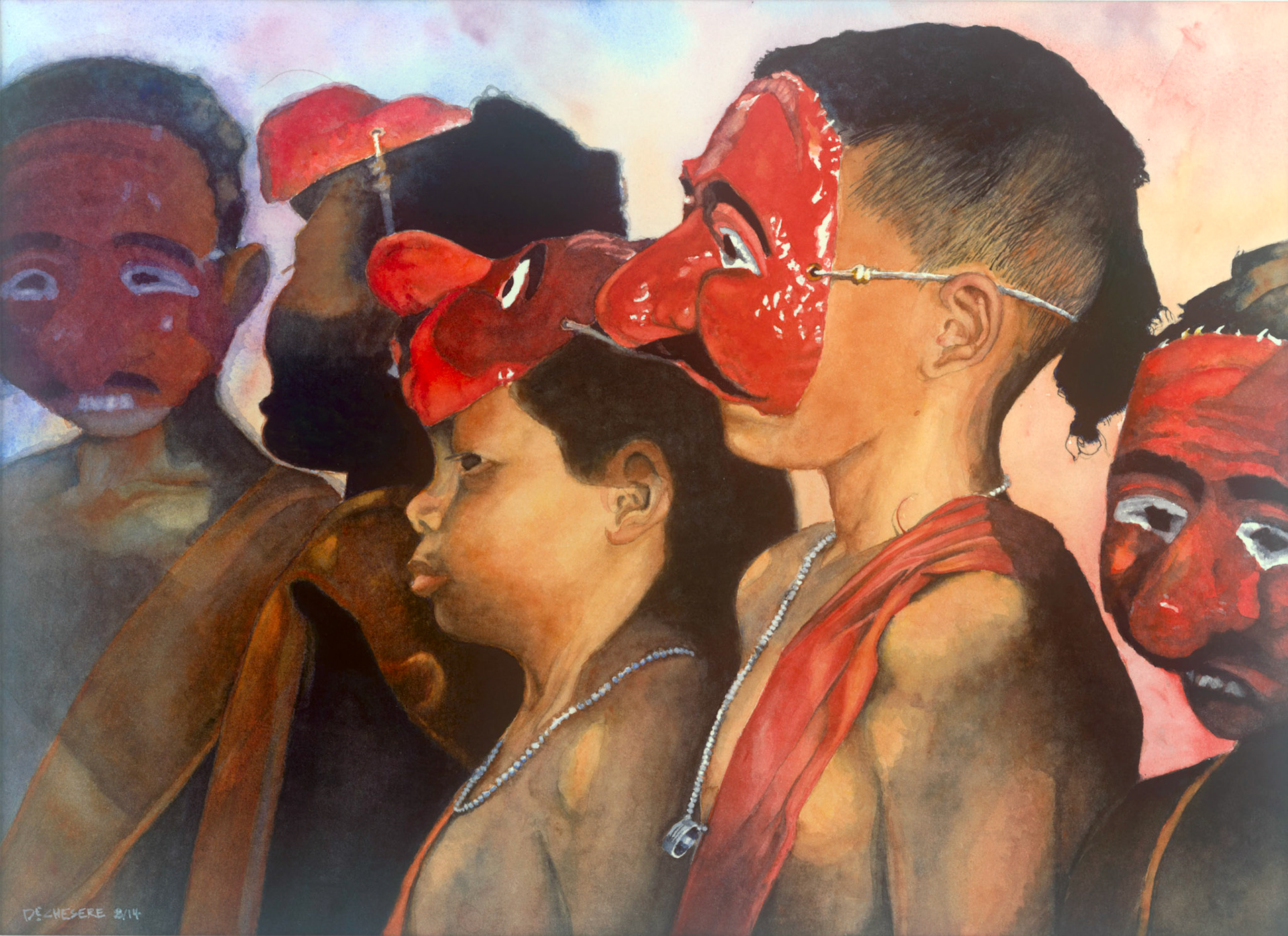 Thai Wedding Parade - Watercolor