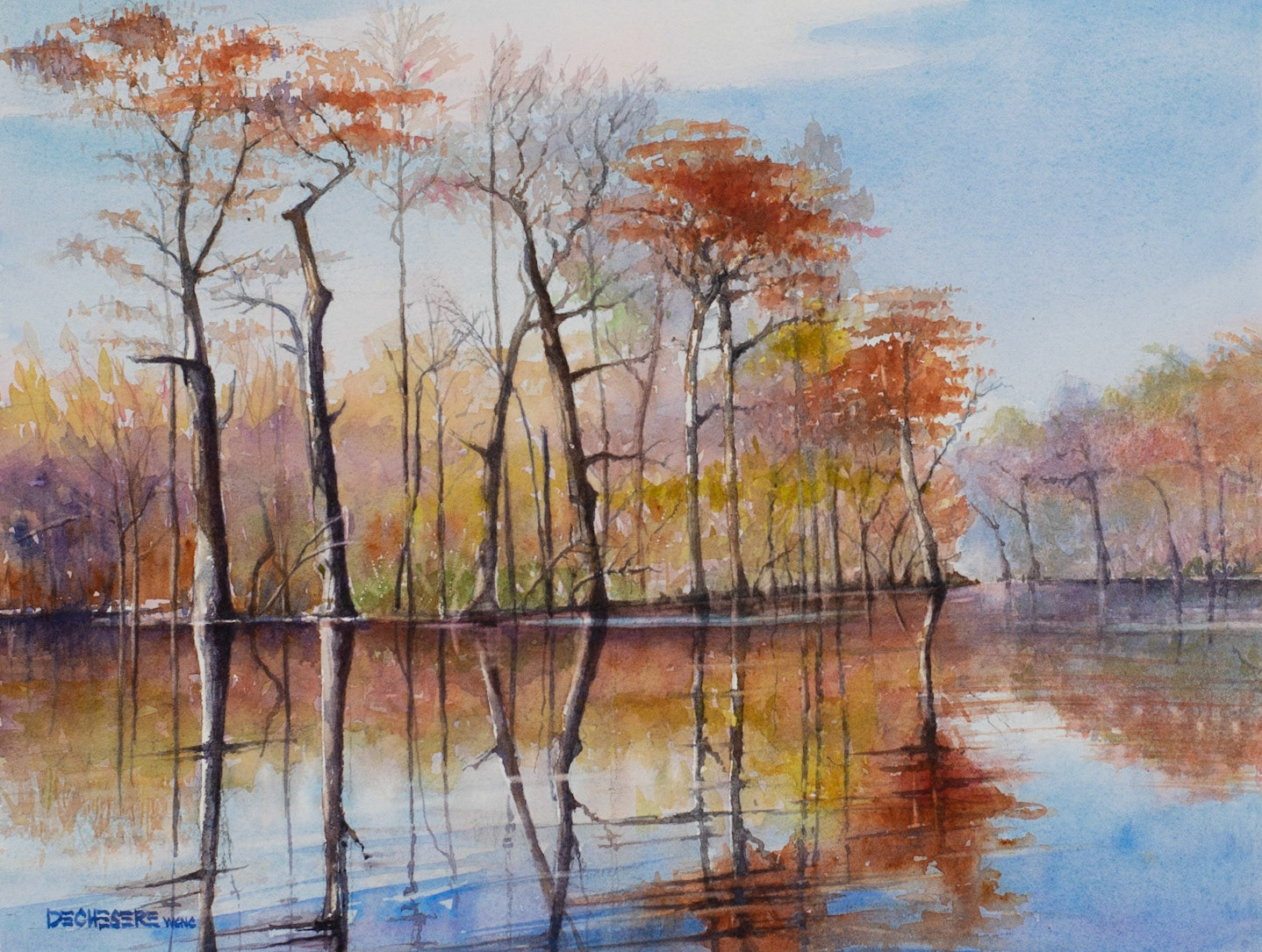 Black River Cypress - Watercolor