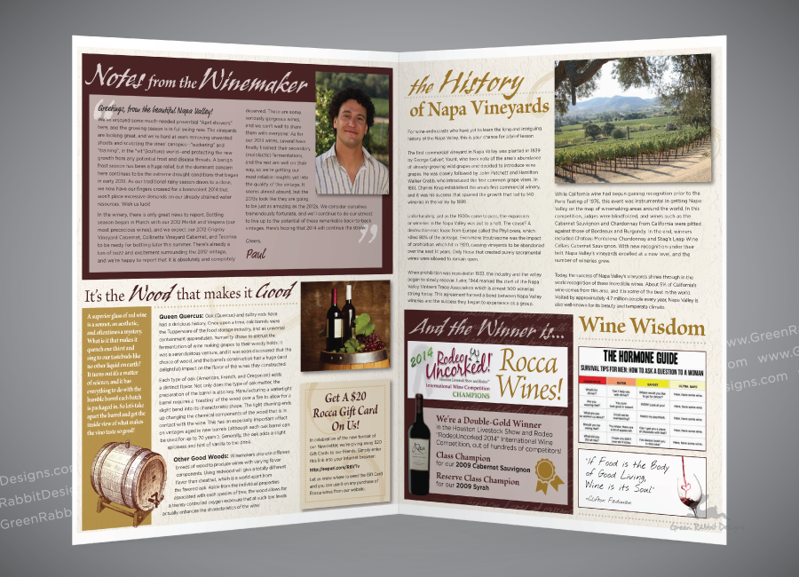 Monthly Newsletter for Family Vineyard