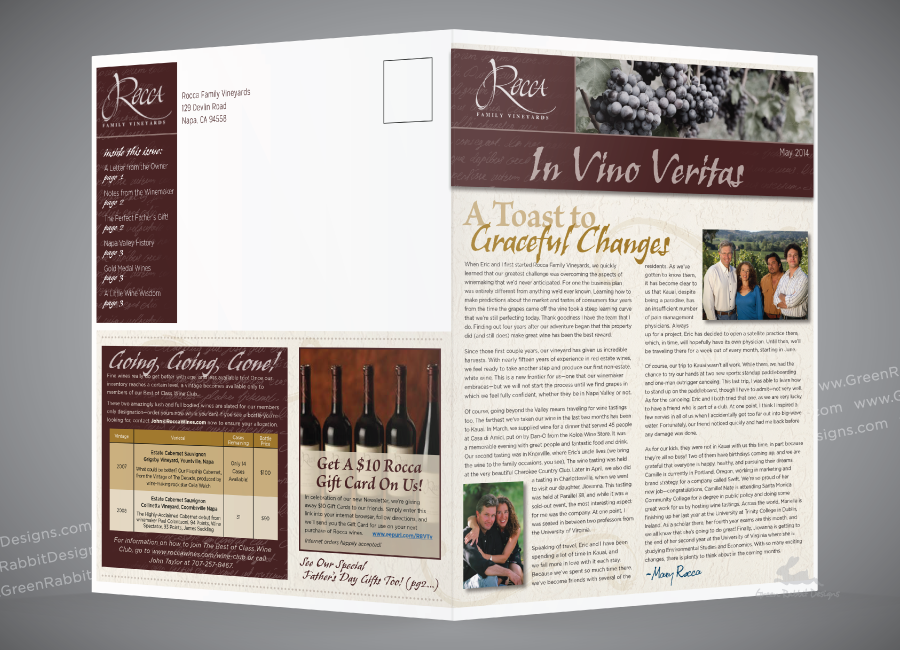 Monthly Newsletter for Family Vineyard