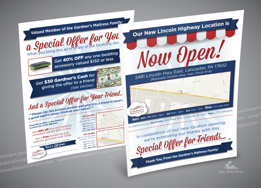 Newsletter Insert Flyer for Local Mattress Company