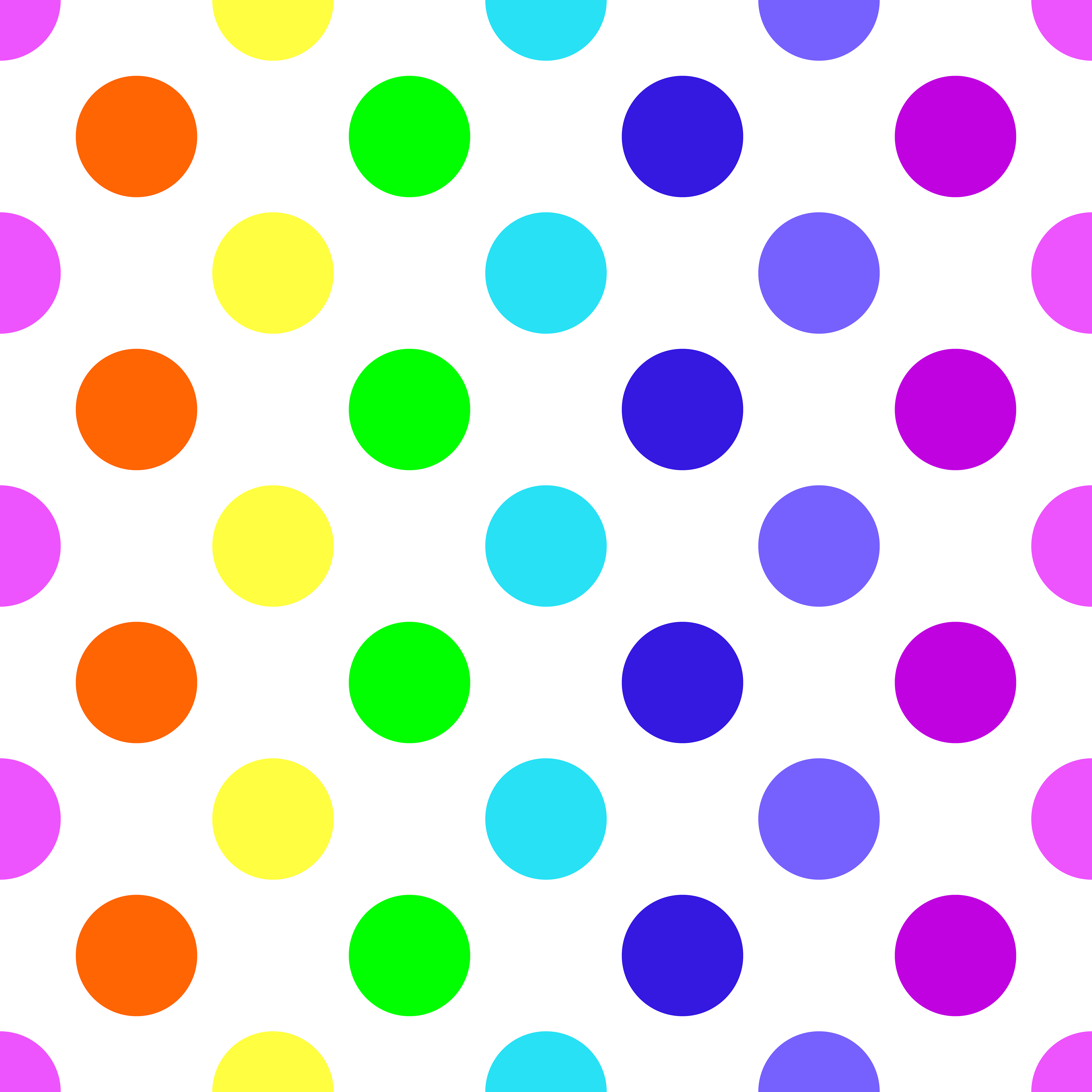 CRD00036 Bright Rainbow Polka Dot by Claudia Roberts | CR Pattern Designs © All Rights Reserved