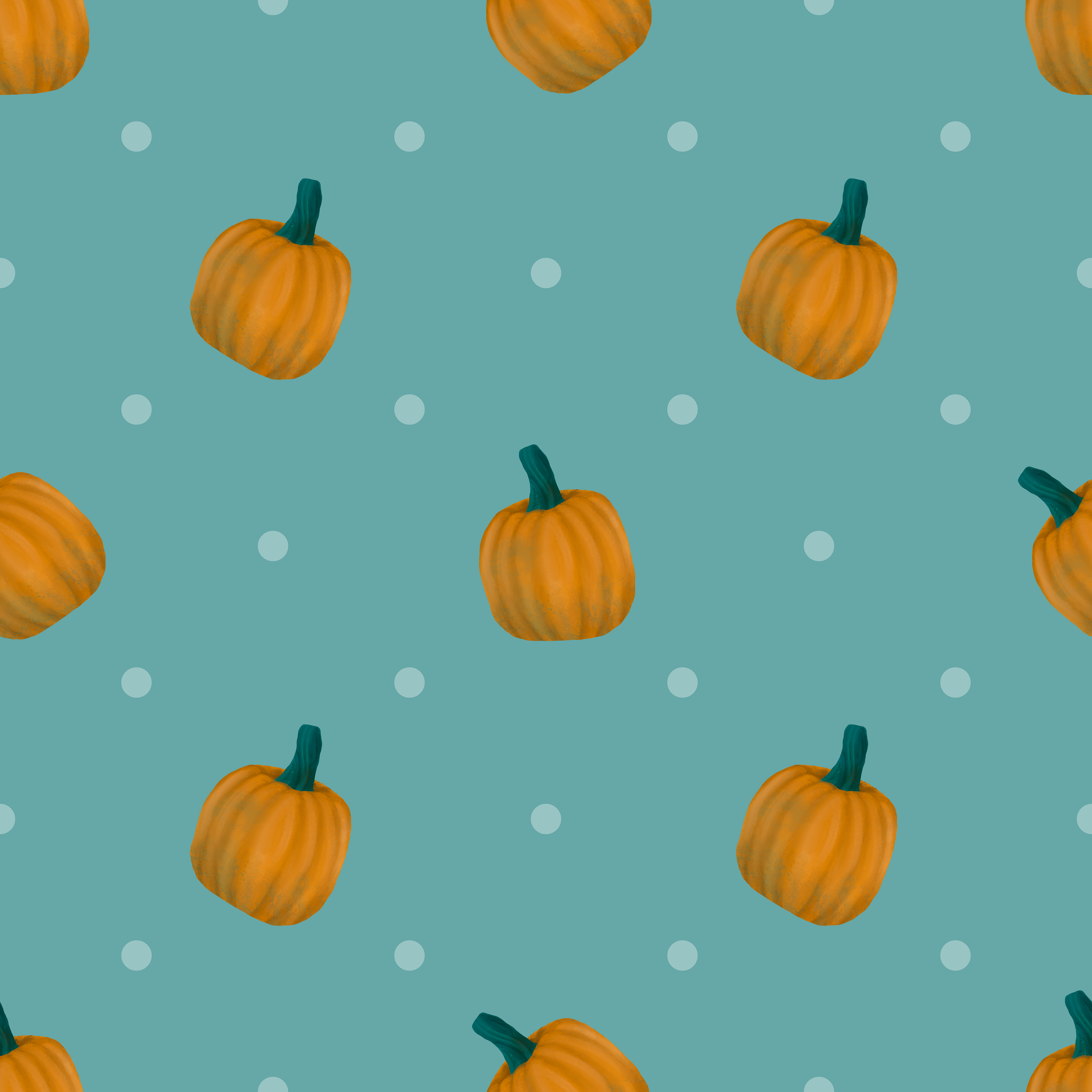 CRD00083 Medium Verdigris and Pumpkins Pattern by Claudia Roberts | CR Pattern Designs © All Rights Reserved
