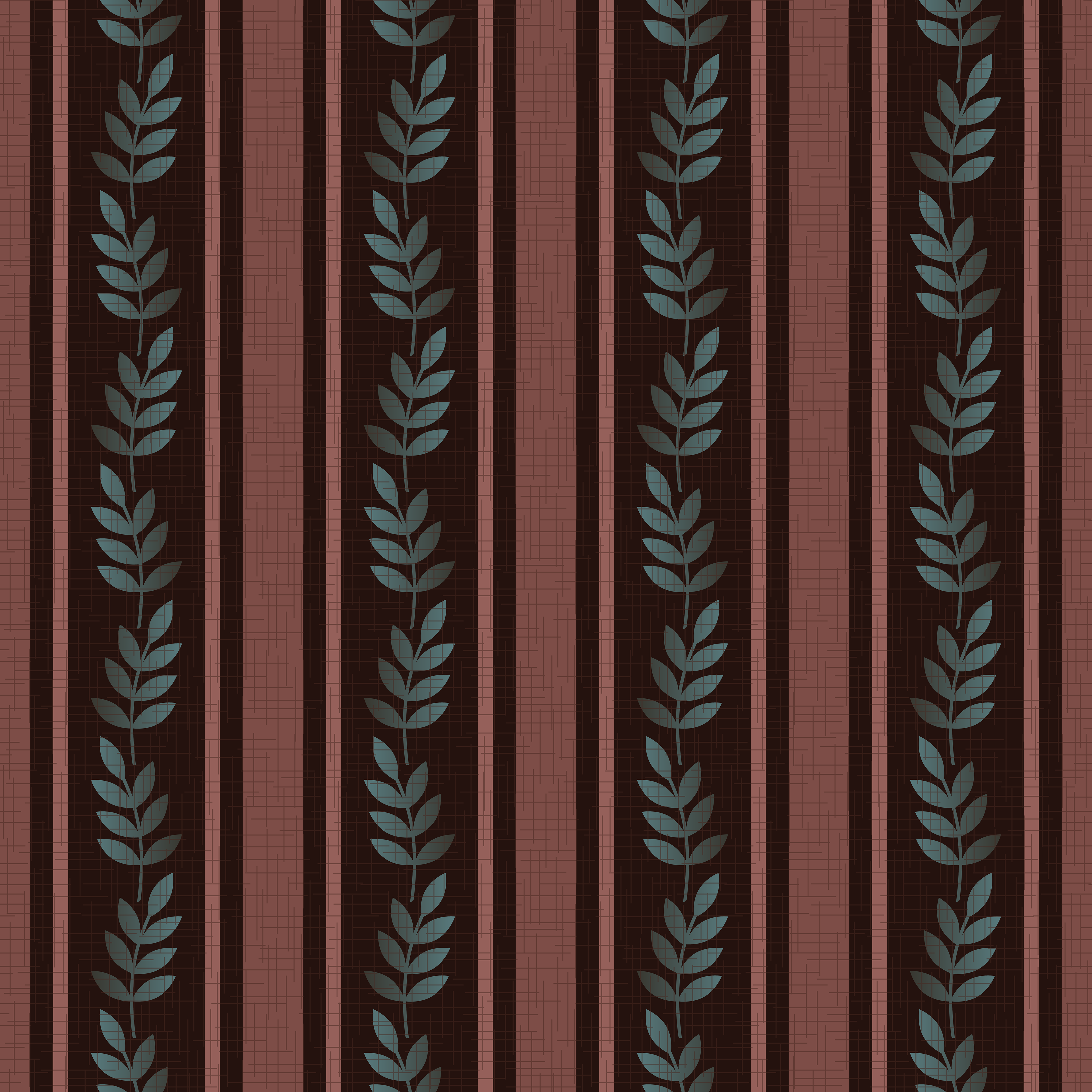CRD00206 Cottagecore Stripe Rose Dark Background by Claudia Roberts | CR Pattern Designs © All Rights Reserved