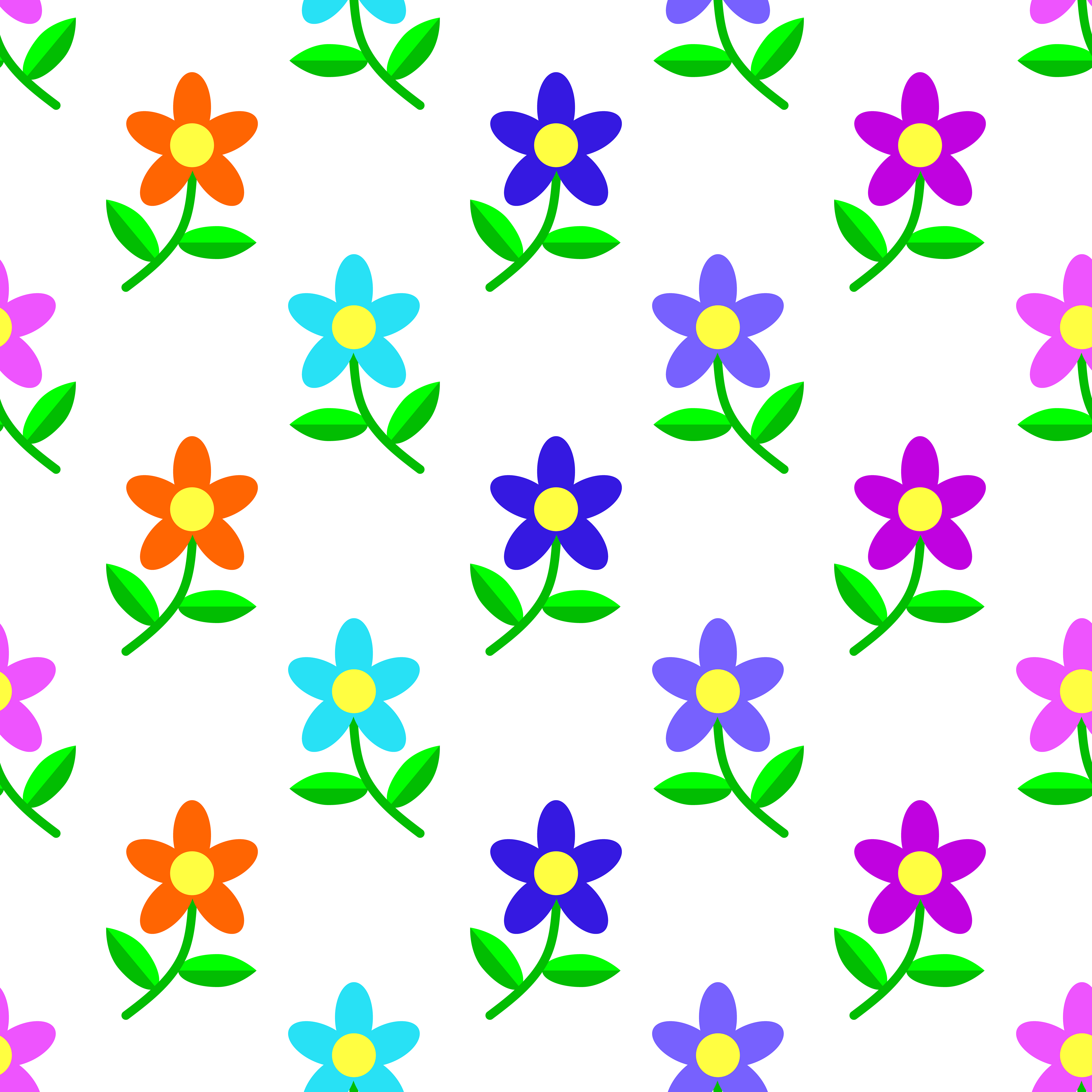CRD00039 Bright Rainbow Floral by Claudia Roberts | CR Pattern Designs © All Rights Reserved
