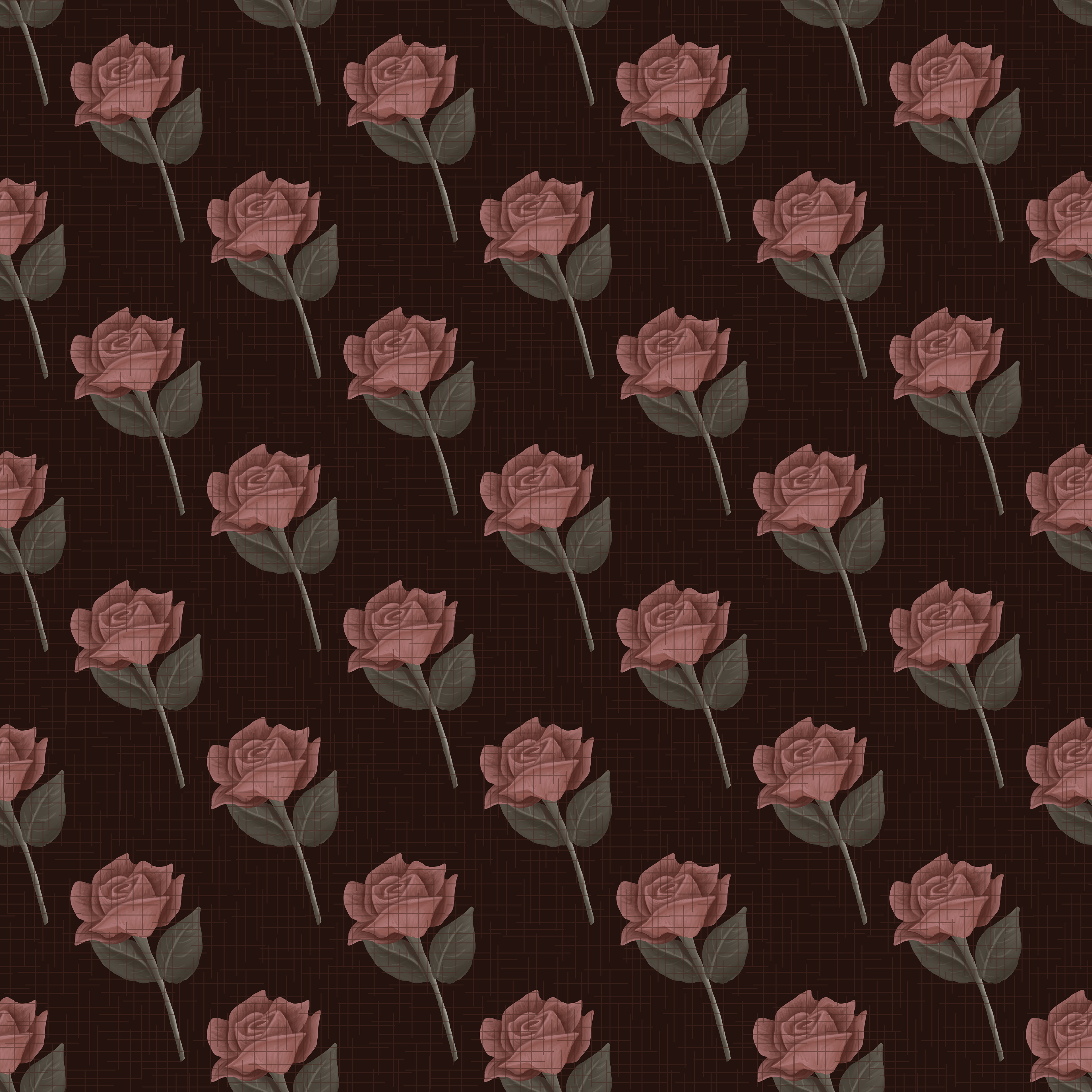 CRD00198 Cottagecore Rose Dark Background by Claudia Roberts | CR Pattern Designs © All Rights Reserved