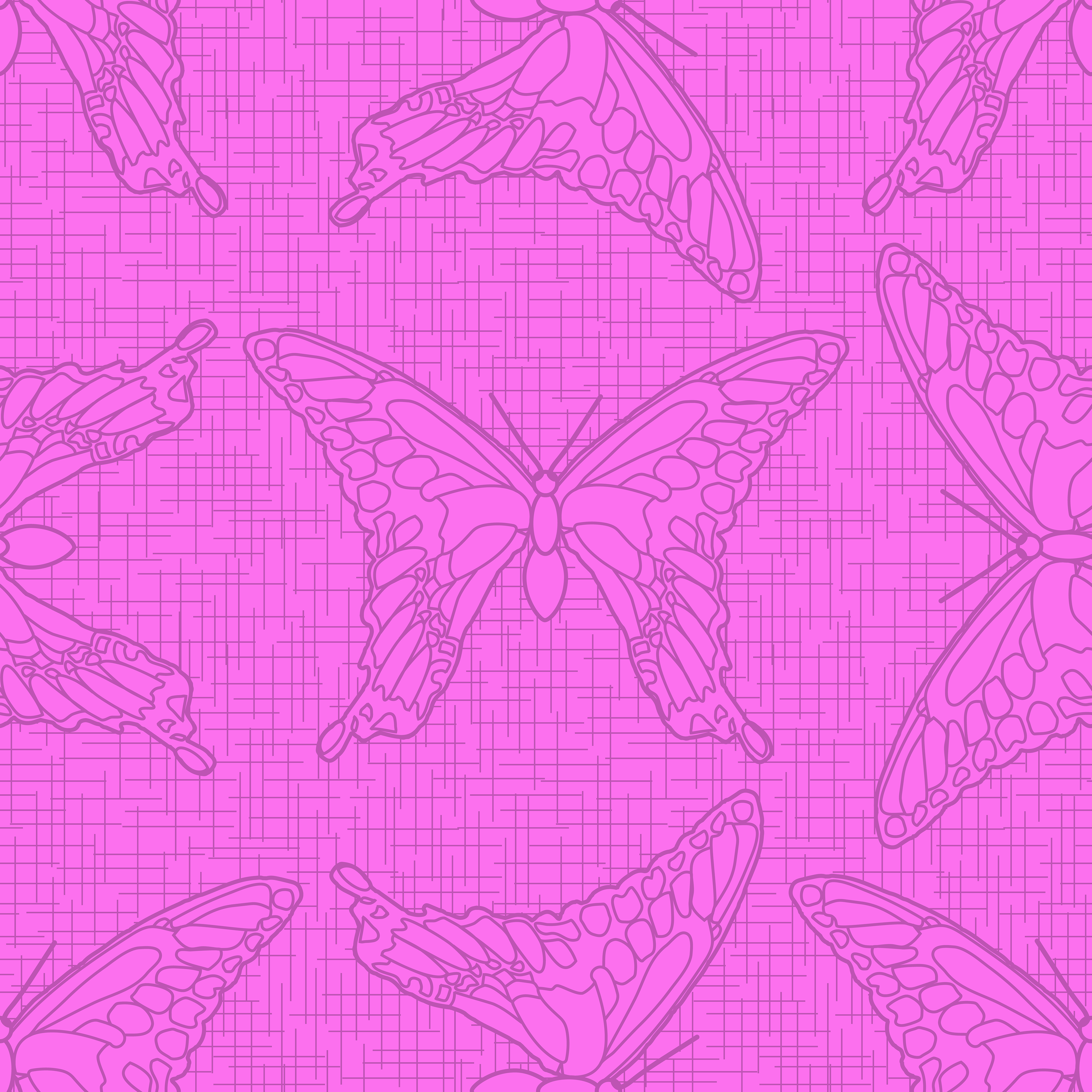 CRD00101 Swallowtail Butterfly Hot Pink Tone on Tone by Claudia Roberts | CR Pattern Designs © All Rights Reserved