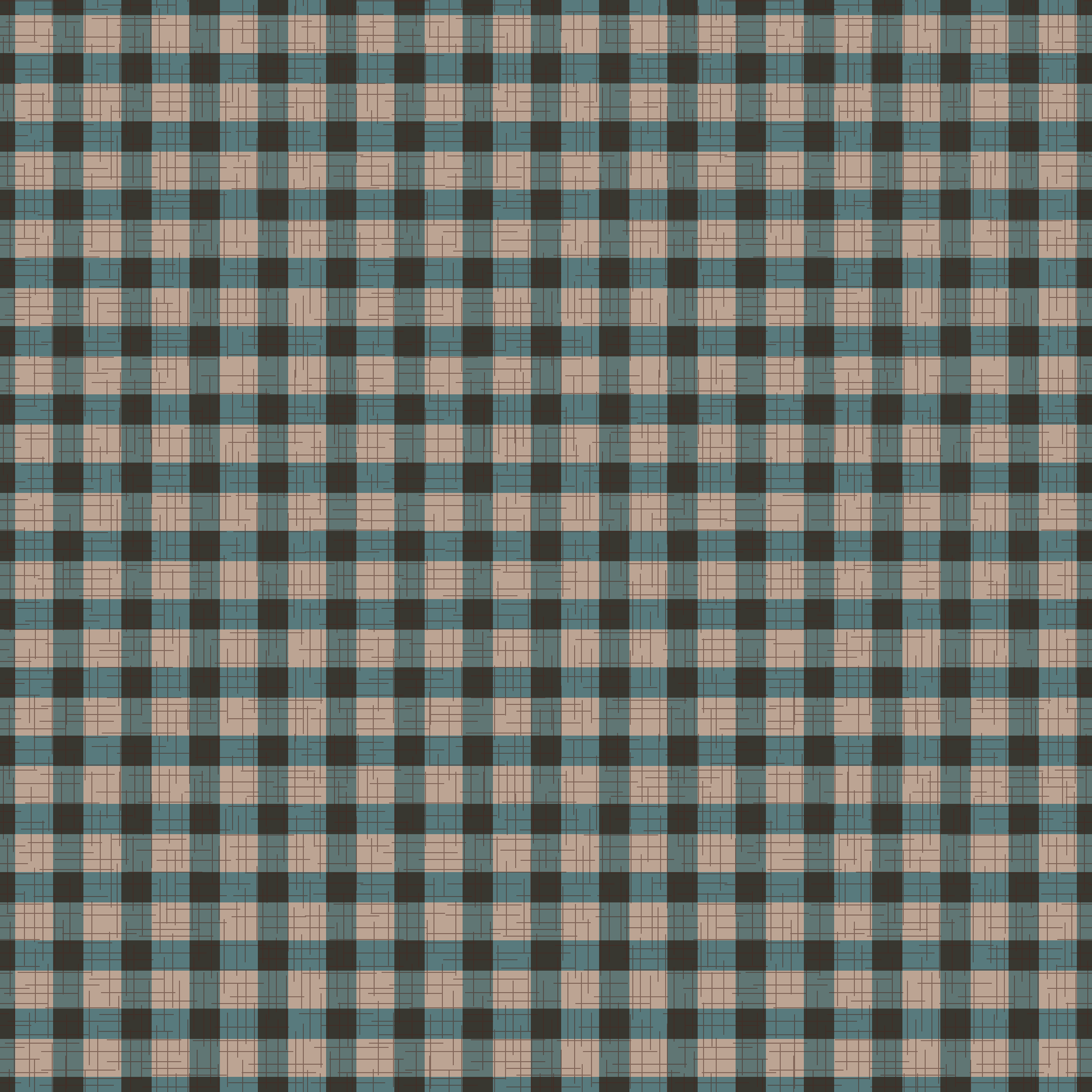 CRD00213 Cottagecore Gingham Teal by Claudia Roberts | CR Pattern Designs © All Rights Reserved