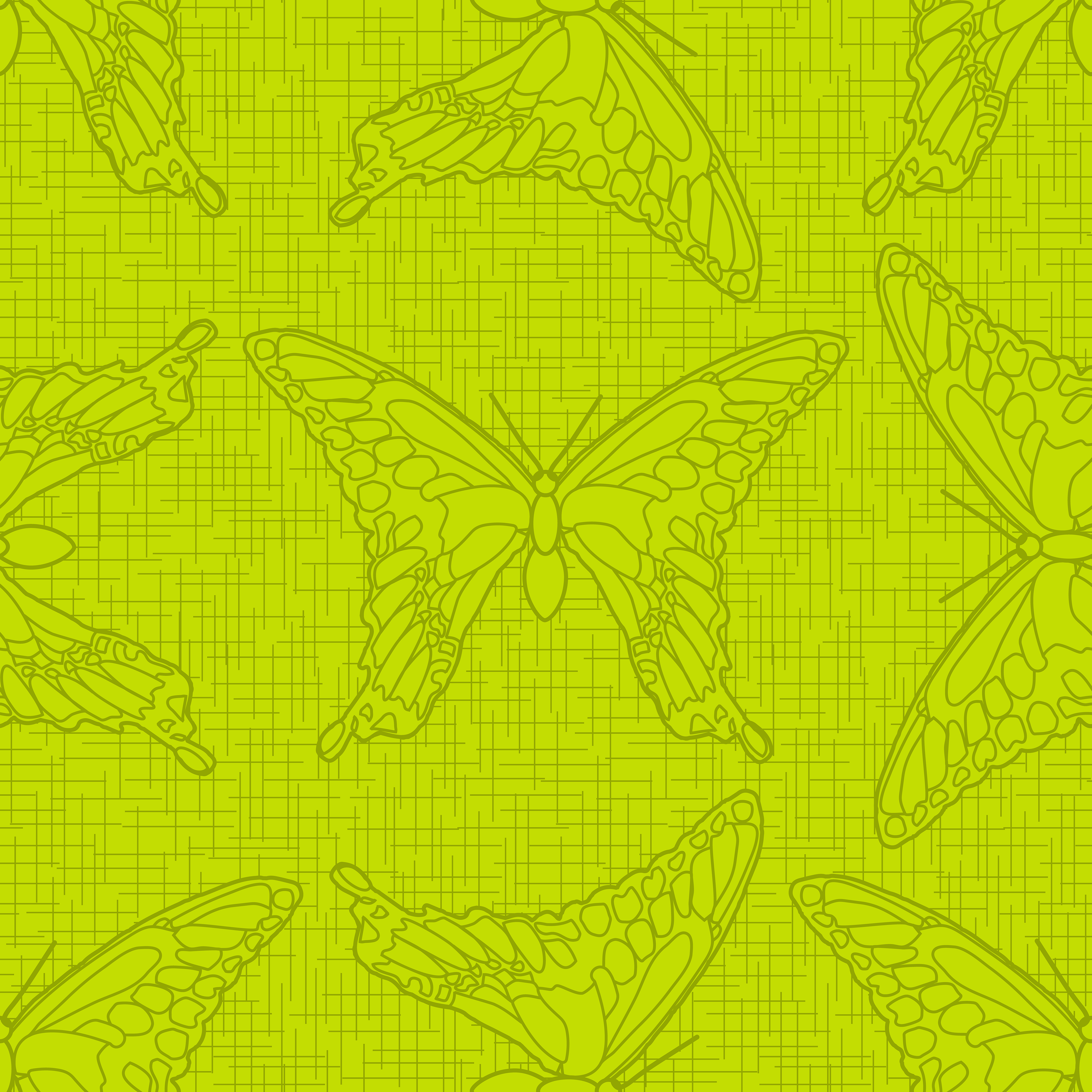 CRD00102 Swallowtail Butterfly Lime Green Tone on Tone by Claudia Roberts | CR Pattern Designs © All Rights Reserved