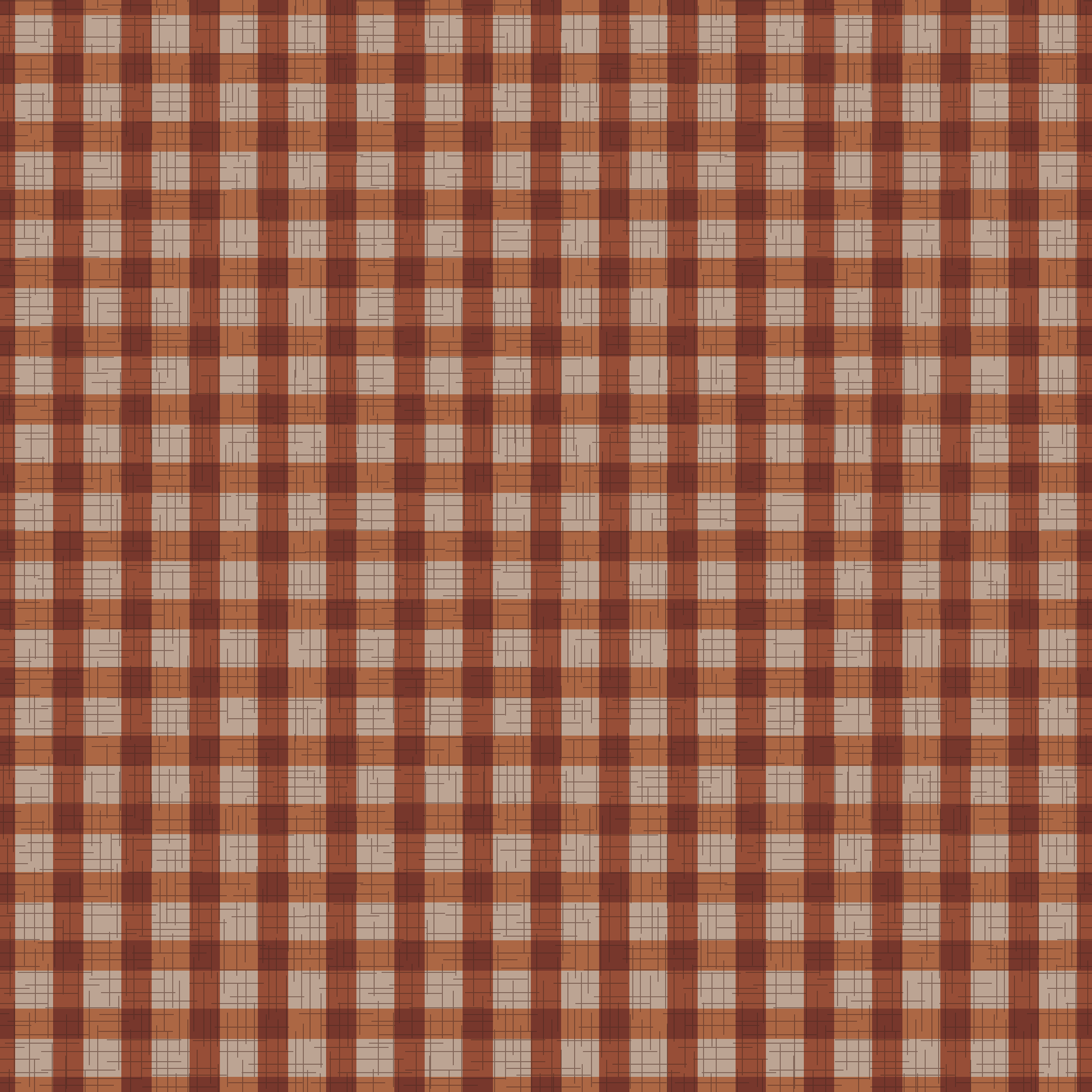 CRD00210 Cottagecore Gingham Burnt Orange by Claudia Roberts | CR Pattern Designs © All Rights Reserved