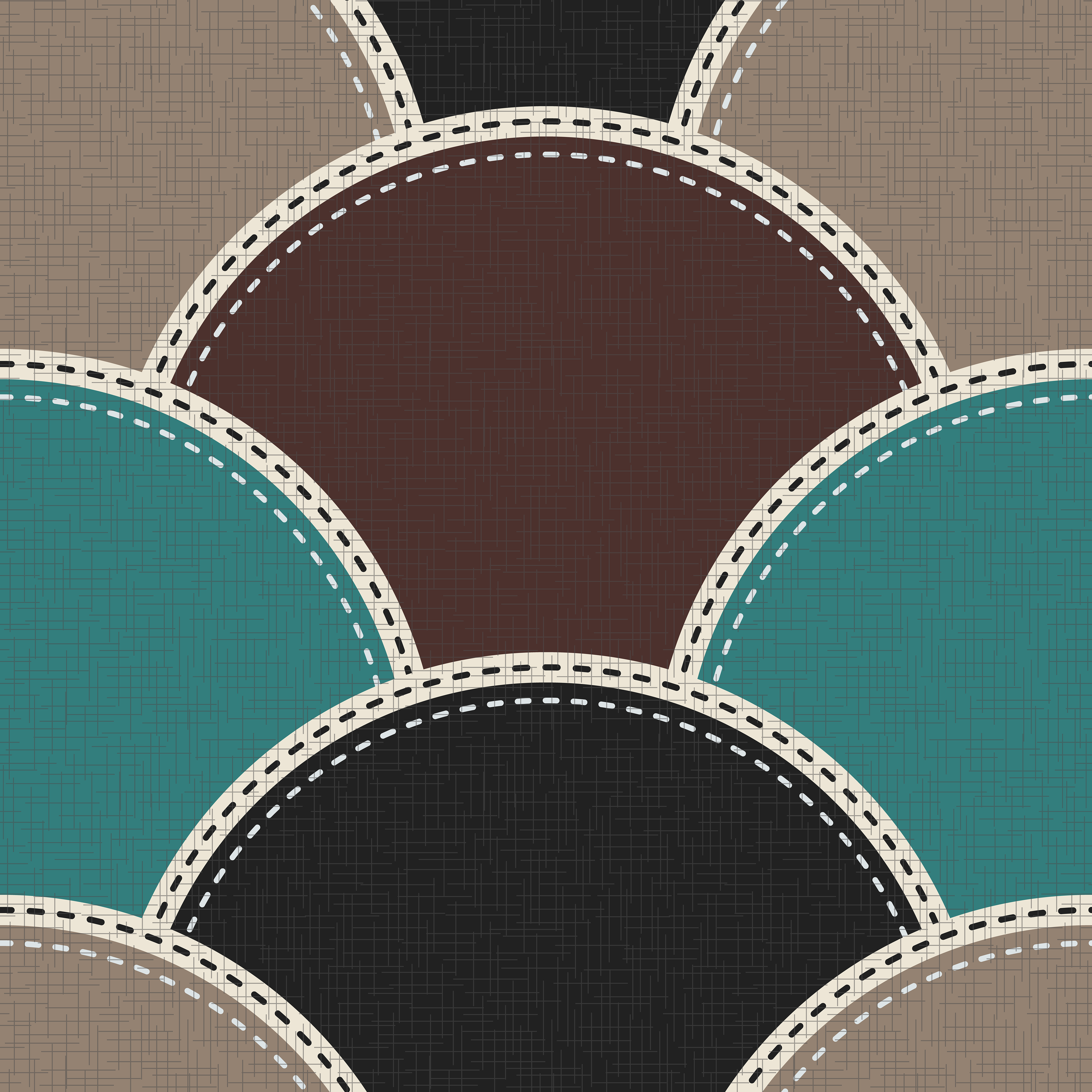 CRD00184 Scallop Coordinate for East Fork: Night Swim and Molasses by Claudia Roberts | CR Pattern Designs © All Rights Reserved