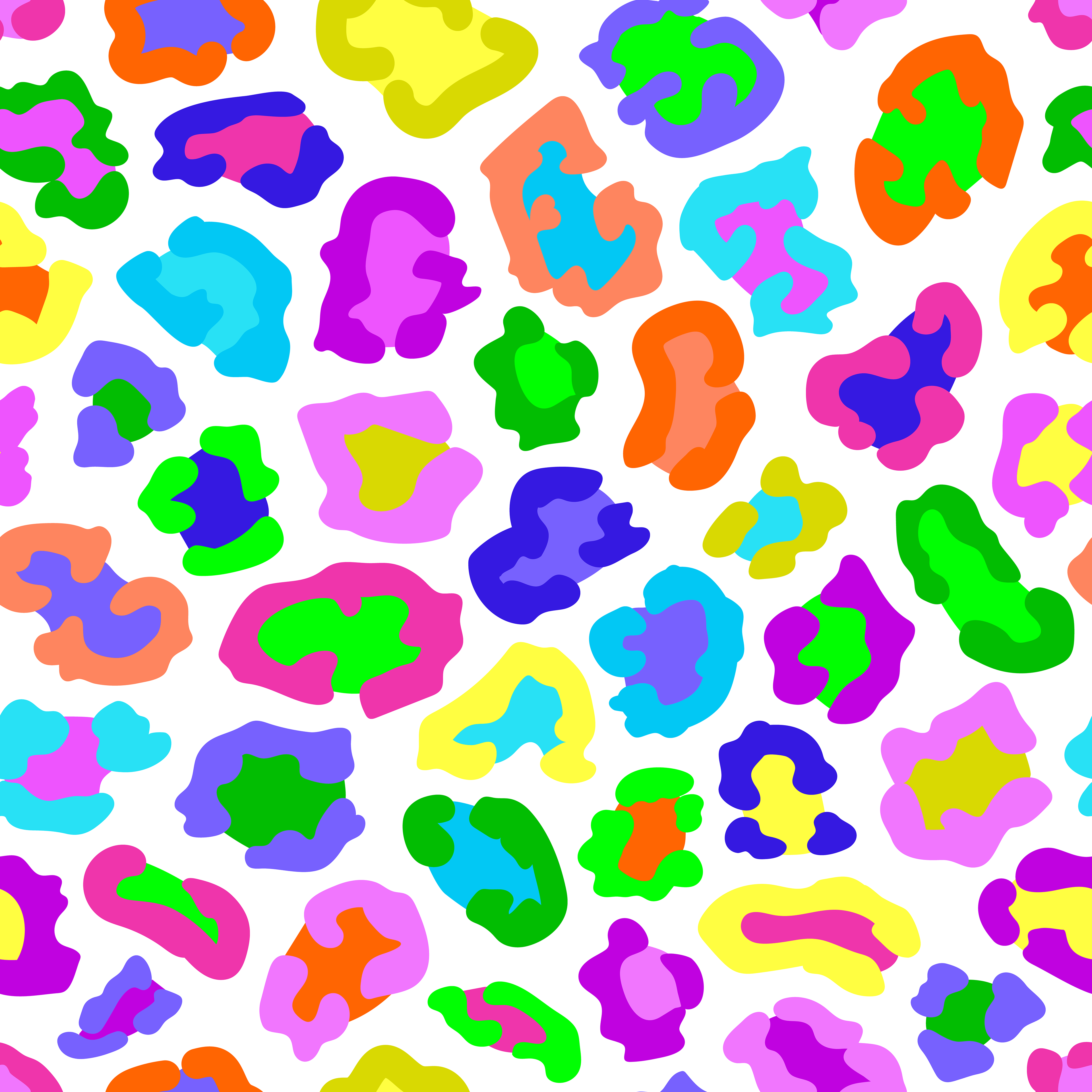 CRD00037 Bright Rainbow Leopard Print by Claudia Roberts | CR Pattern Designs © All Rights Reserved