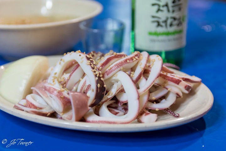 Steamed squid