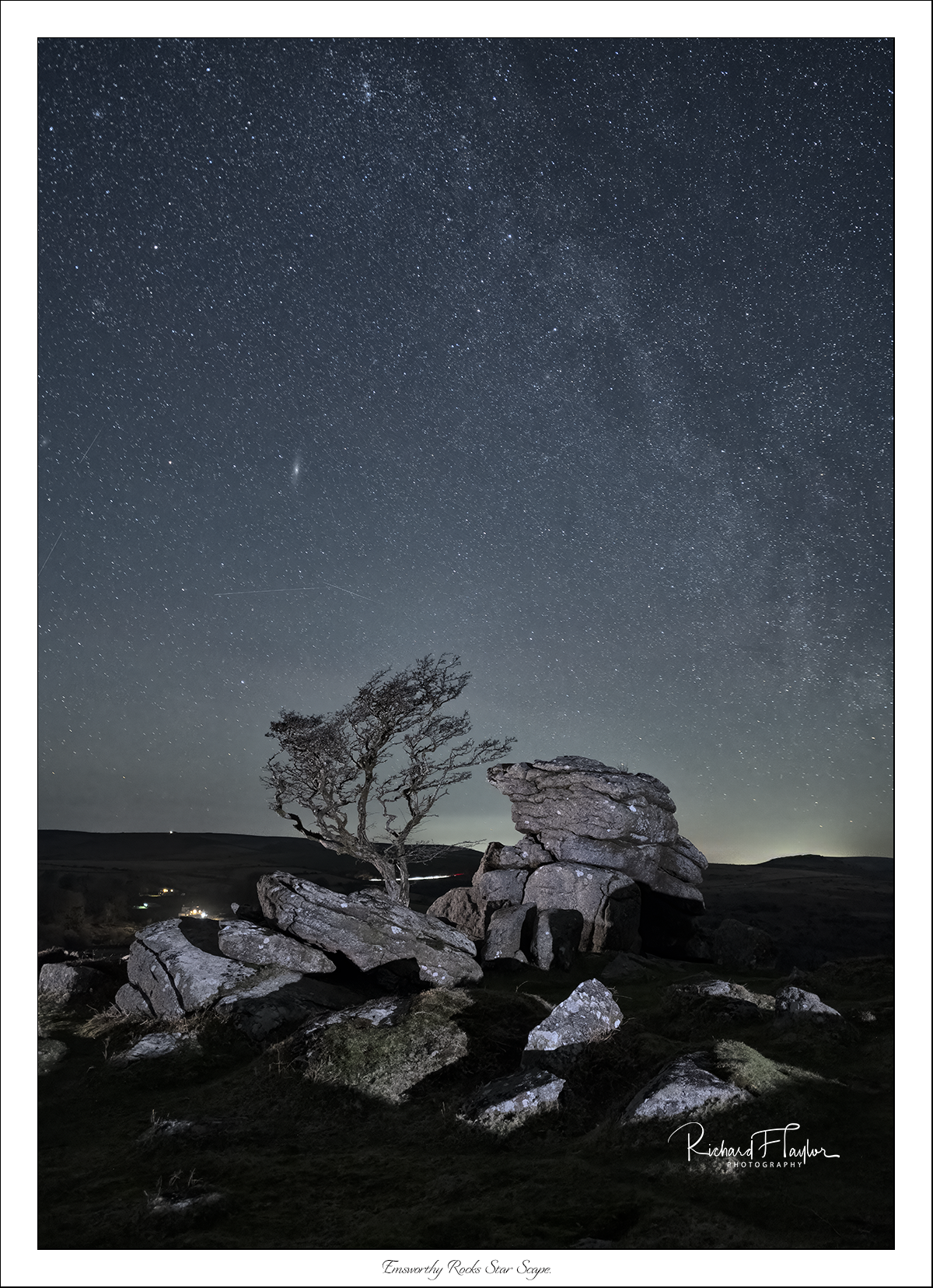 Milky way over Emsworthy Rocks. 