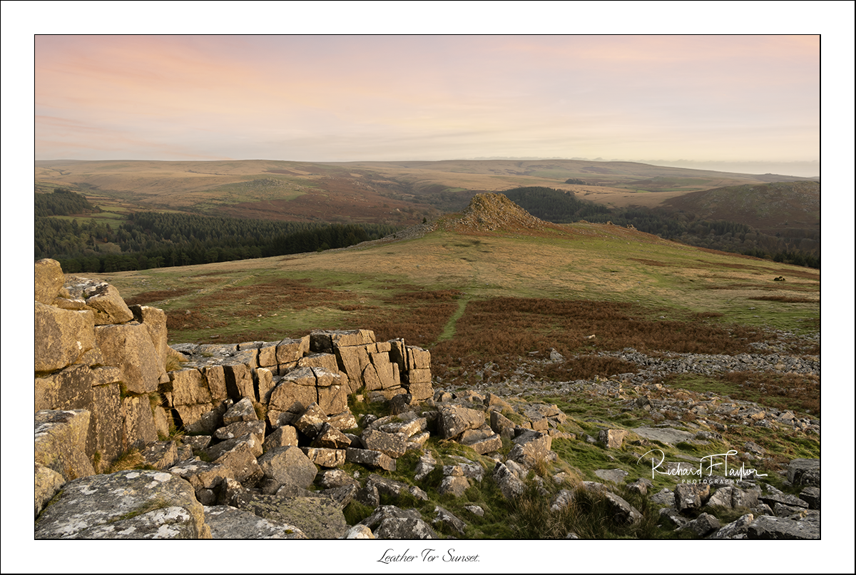 Leather Tor Sunset.
