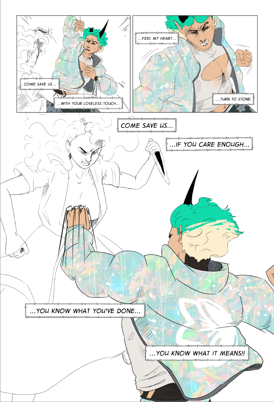 Color blocking of major characters + Eemanata