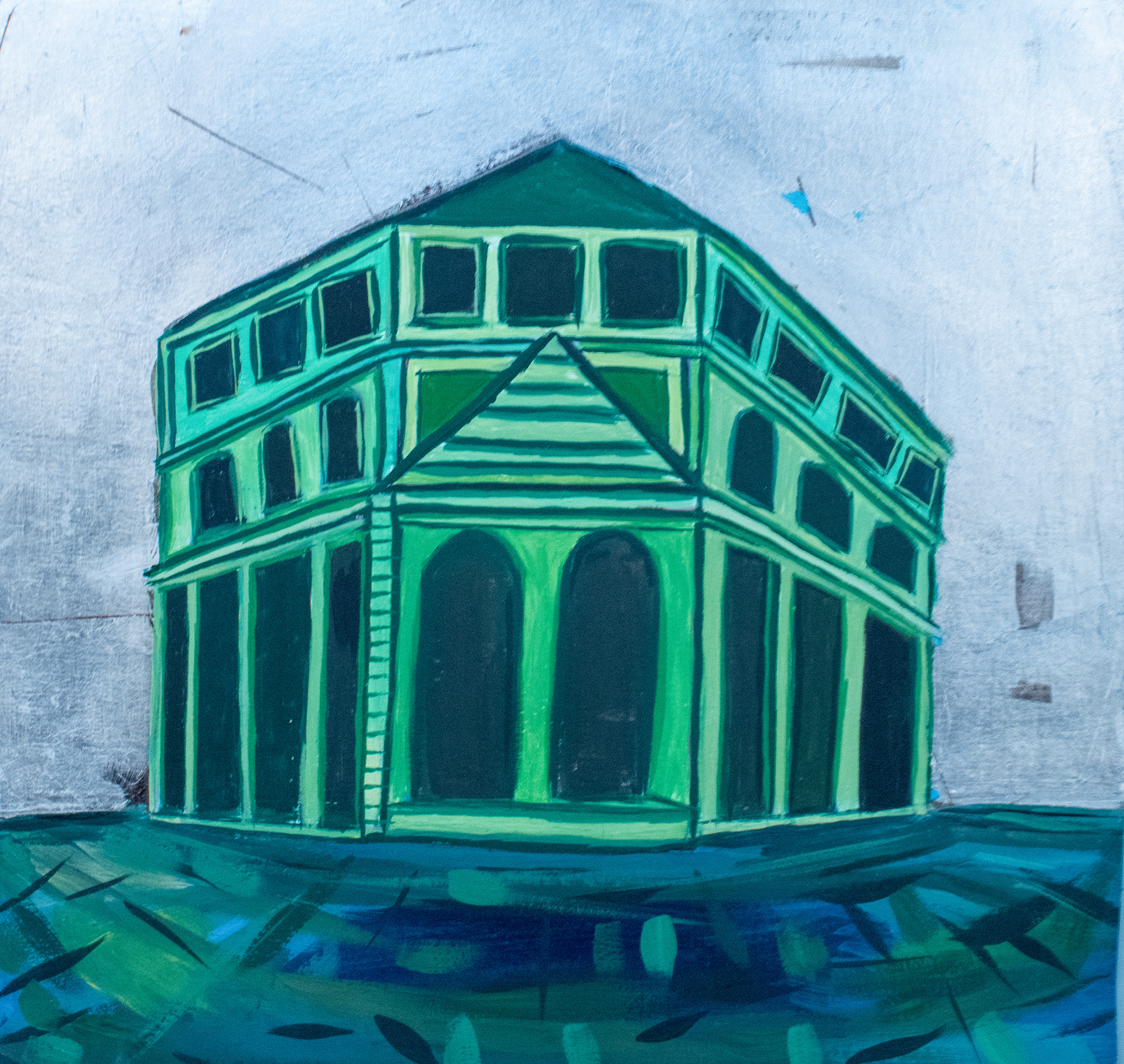  Baptistery San Giovanni  Plein Air, guilded, 2024