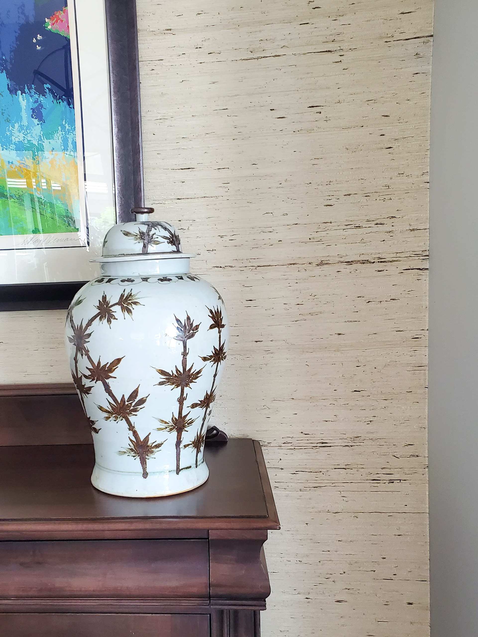 Dining Niche grasscloth